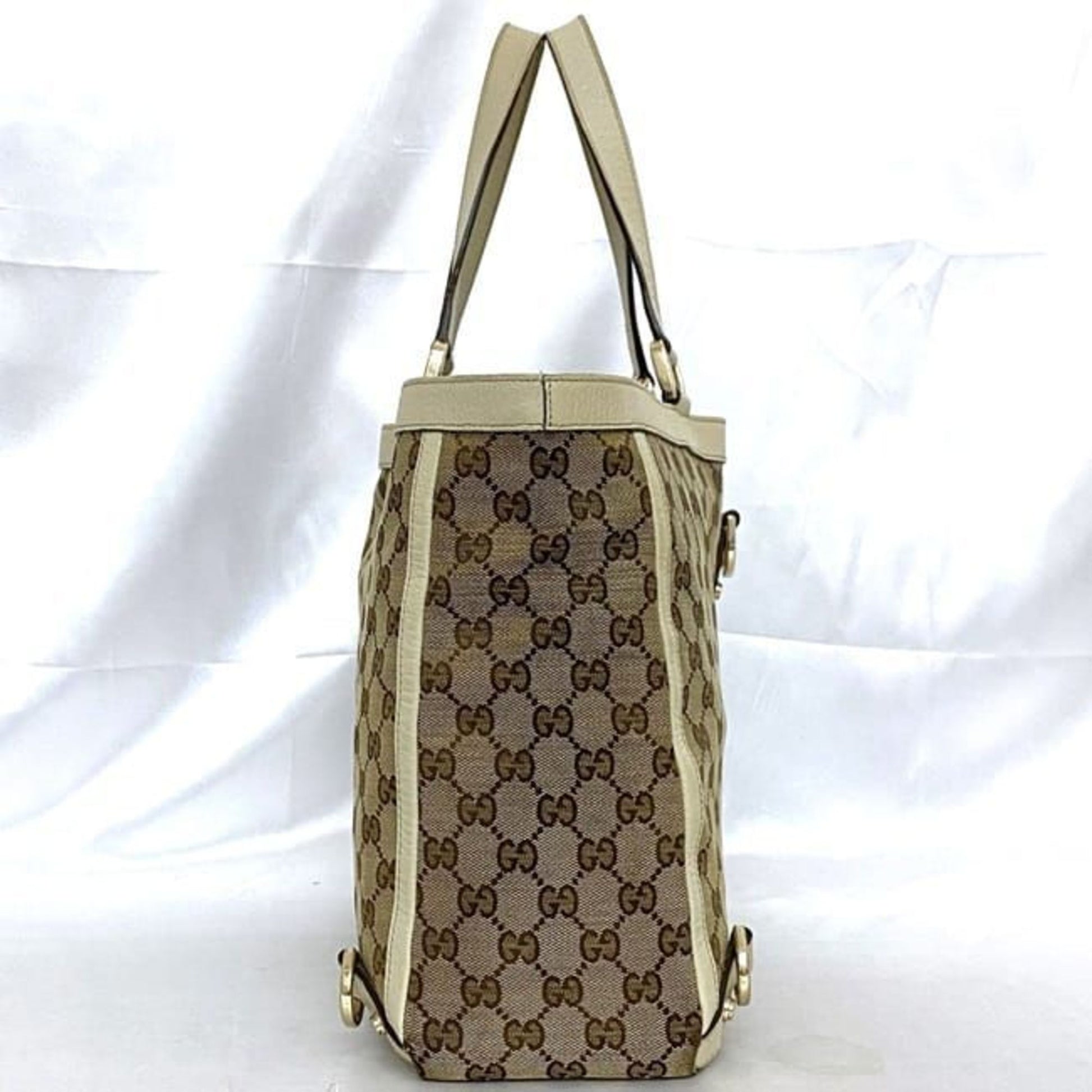 Gucci Leather Canvas Tote