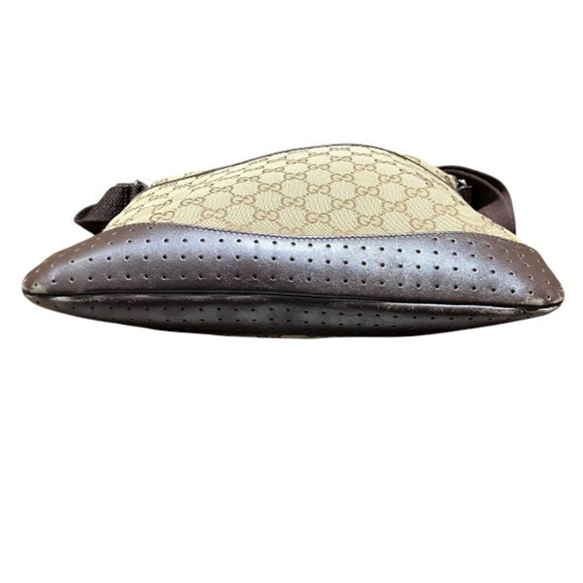 Gucci Leather Canvas Shoulder Bag