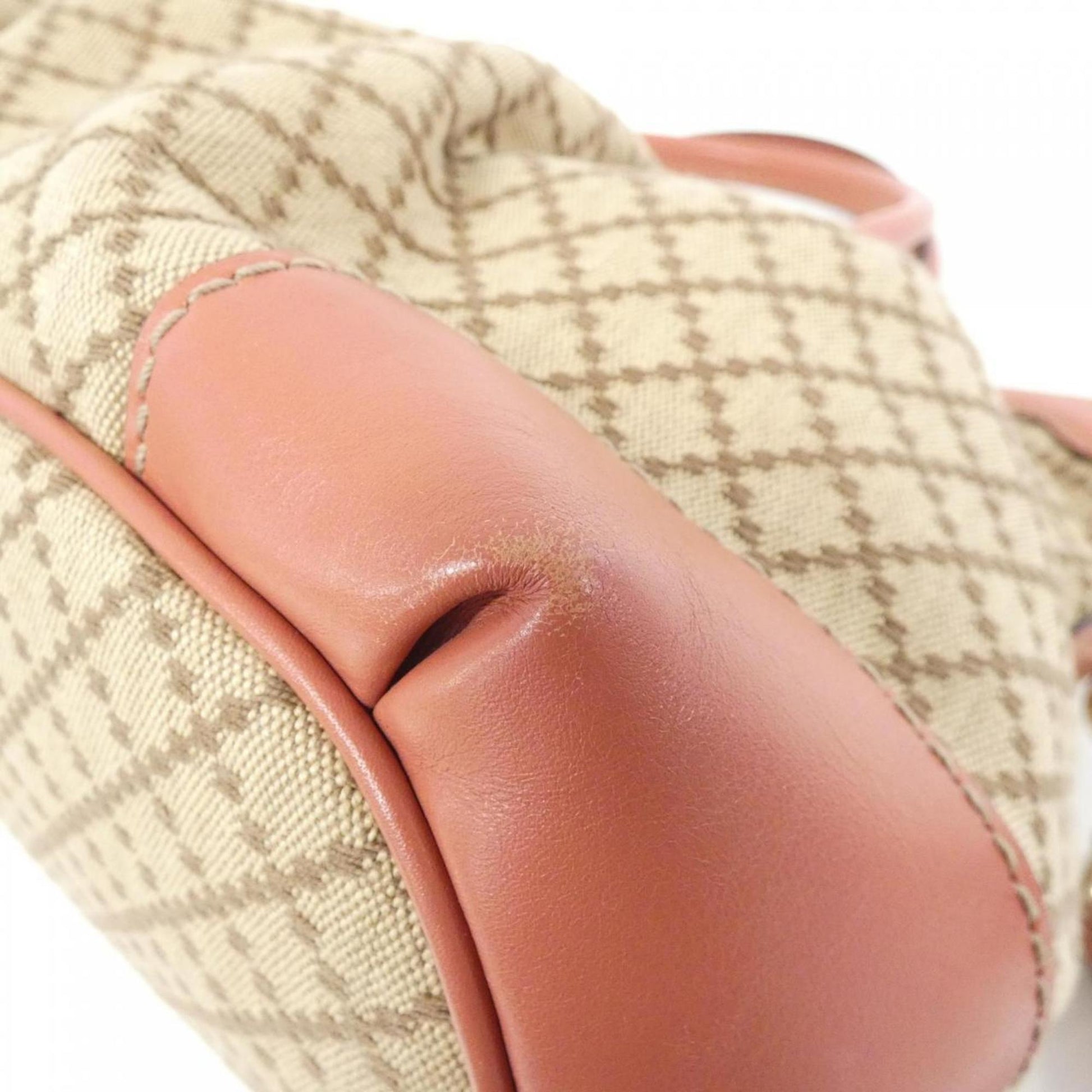 Gucci Leather Canvas Shoulder Bag
