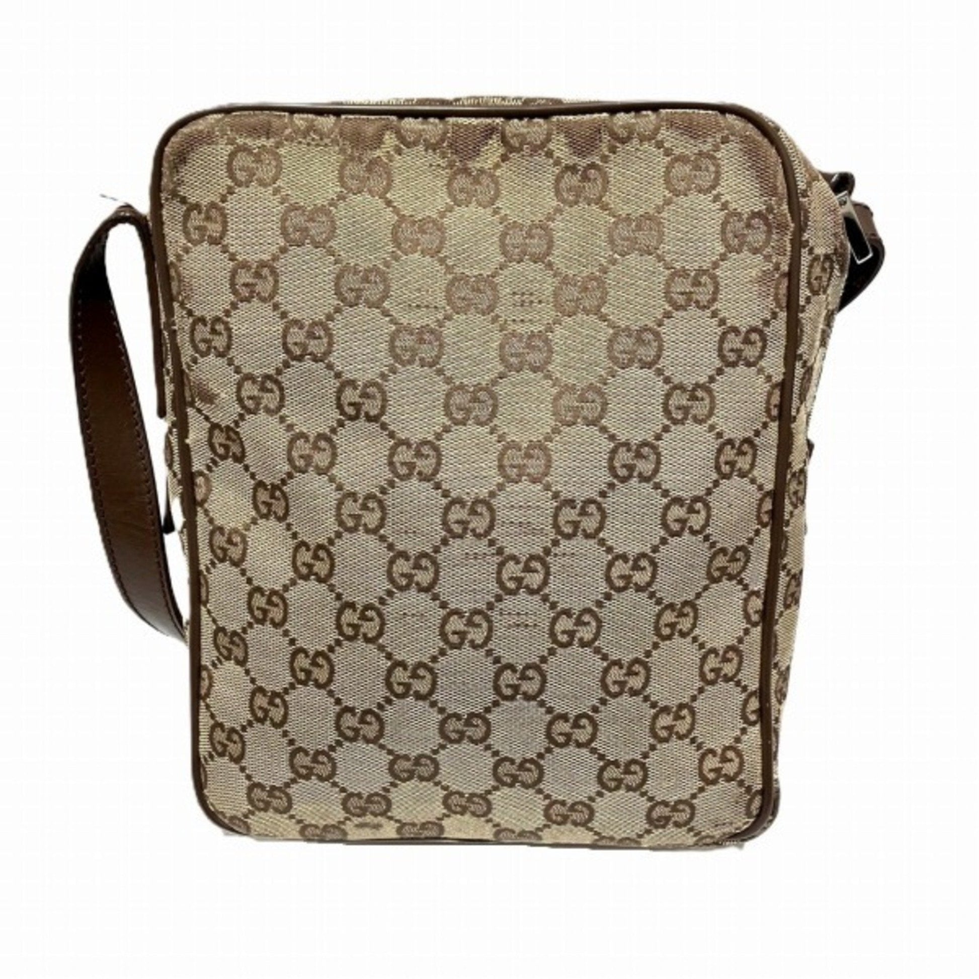 Gucci Leather Canvas Shoulder Bag