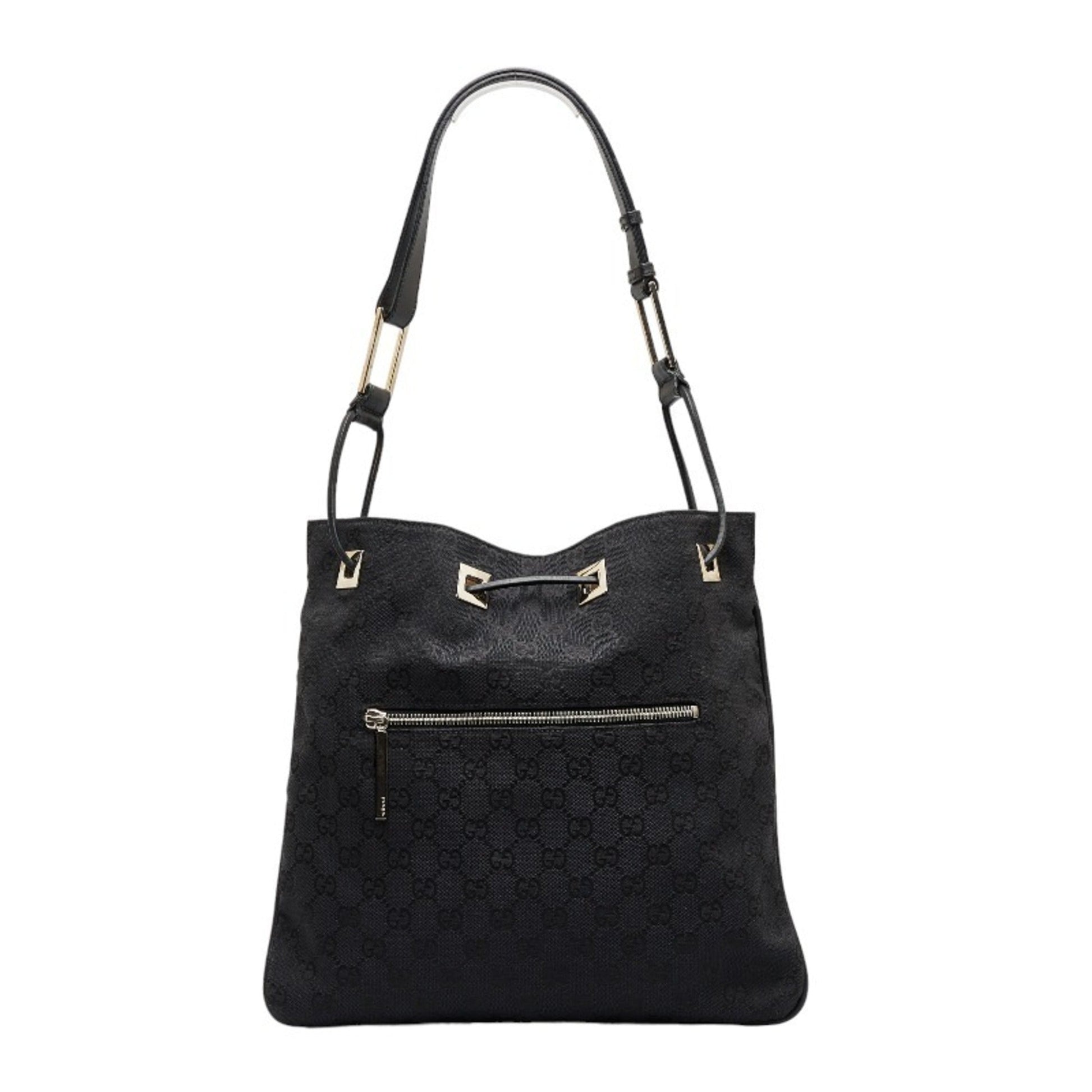 Gucci Leather Canvas Shoulder Bag