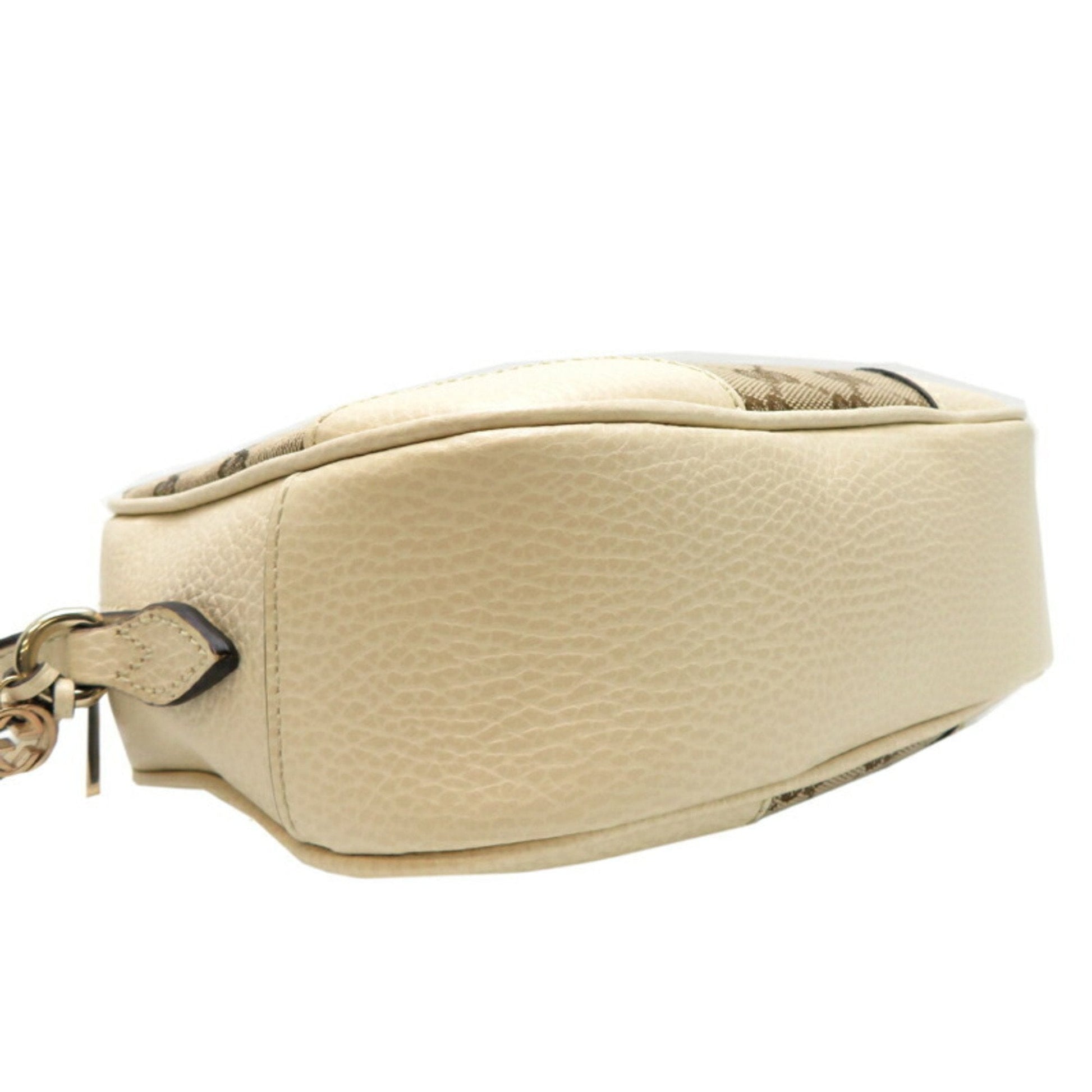 Gucci Leather Canvas Shoulder Bag