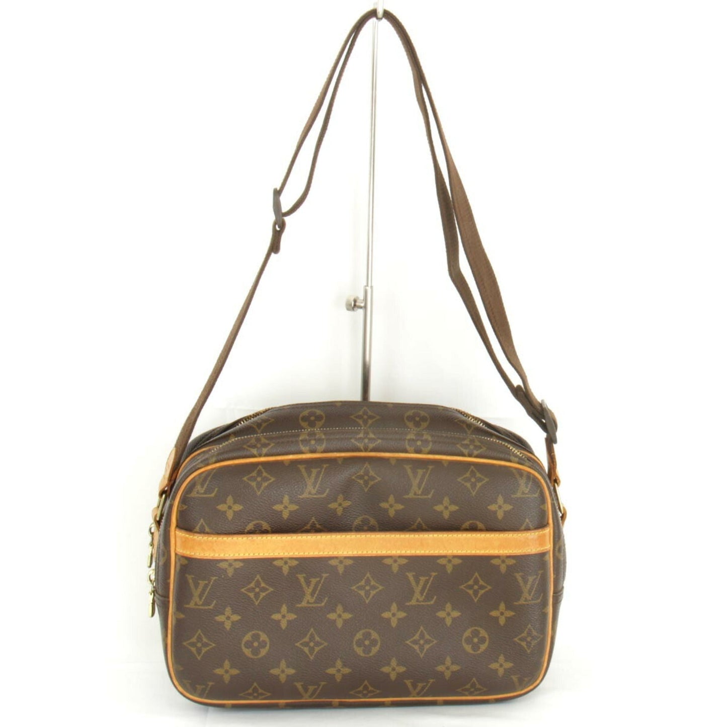 LOUIS VUITTON Reporter PM Shoulder Bag Monogram Canvas Women's