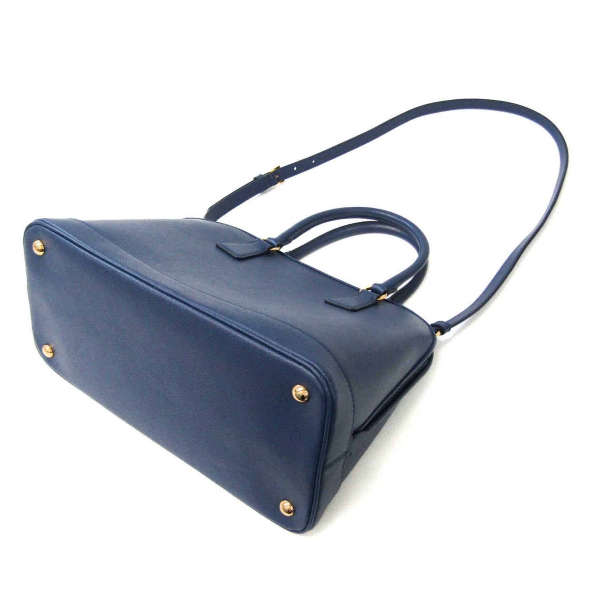 Prada Women's Saffiano Lux HandBag,Shoulder Bag Bluette