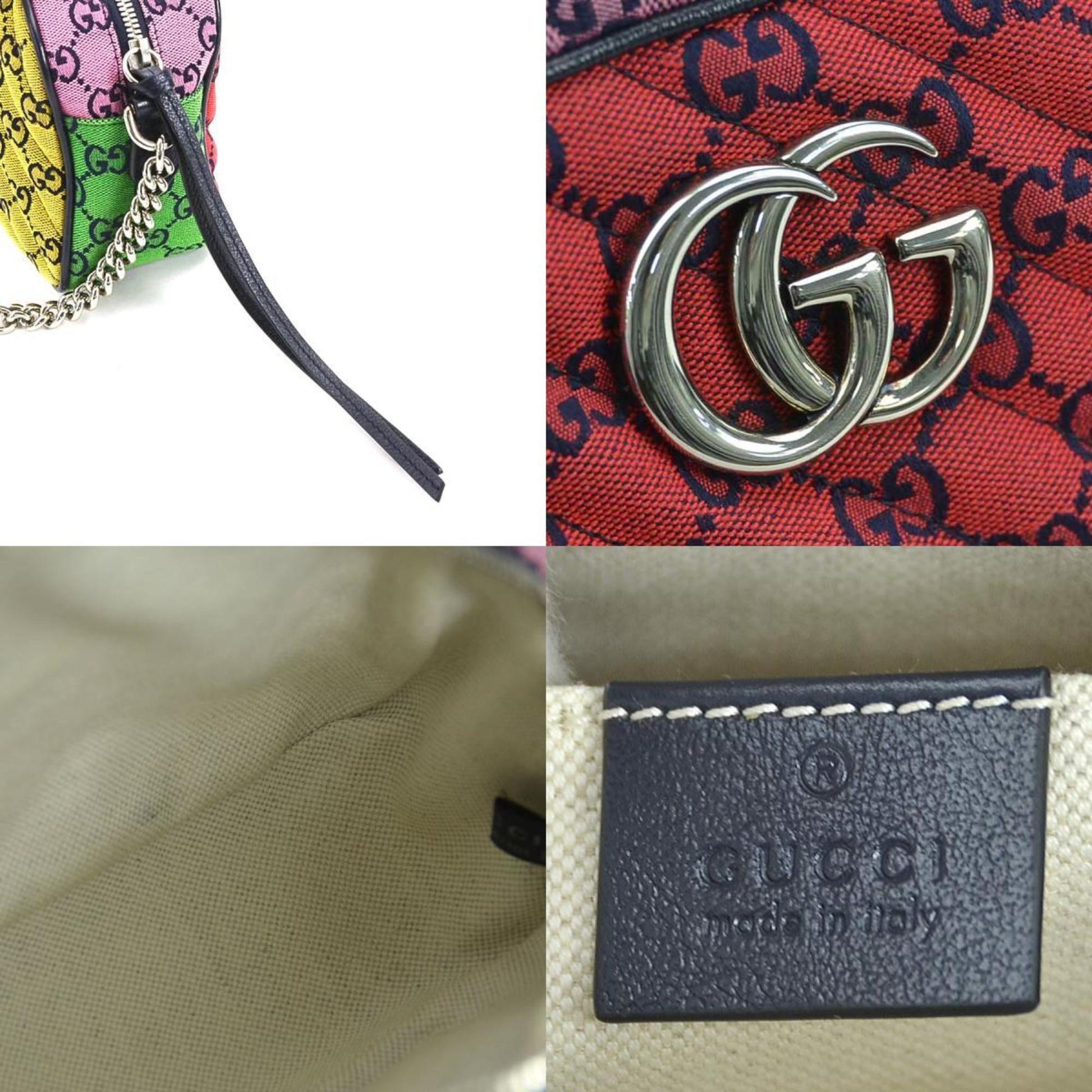 Gucci Leather Canvas Shoulder Bag