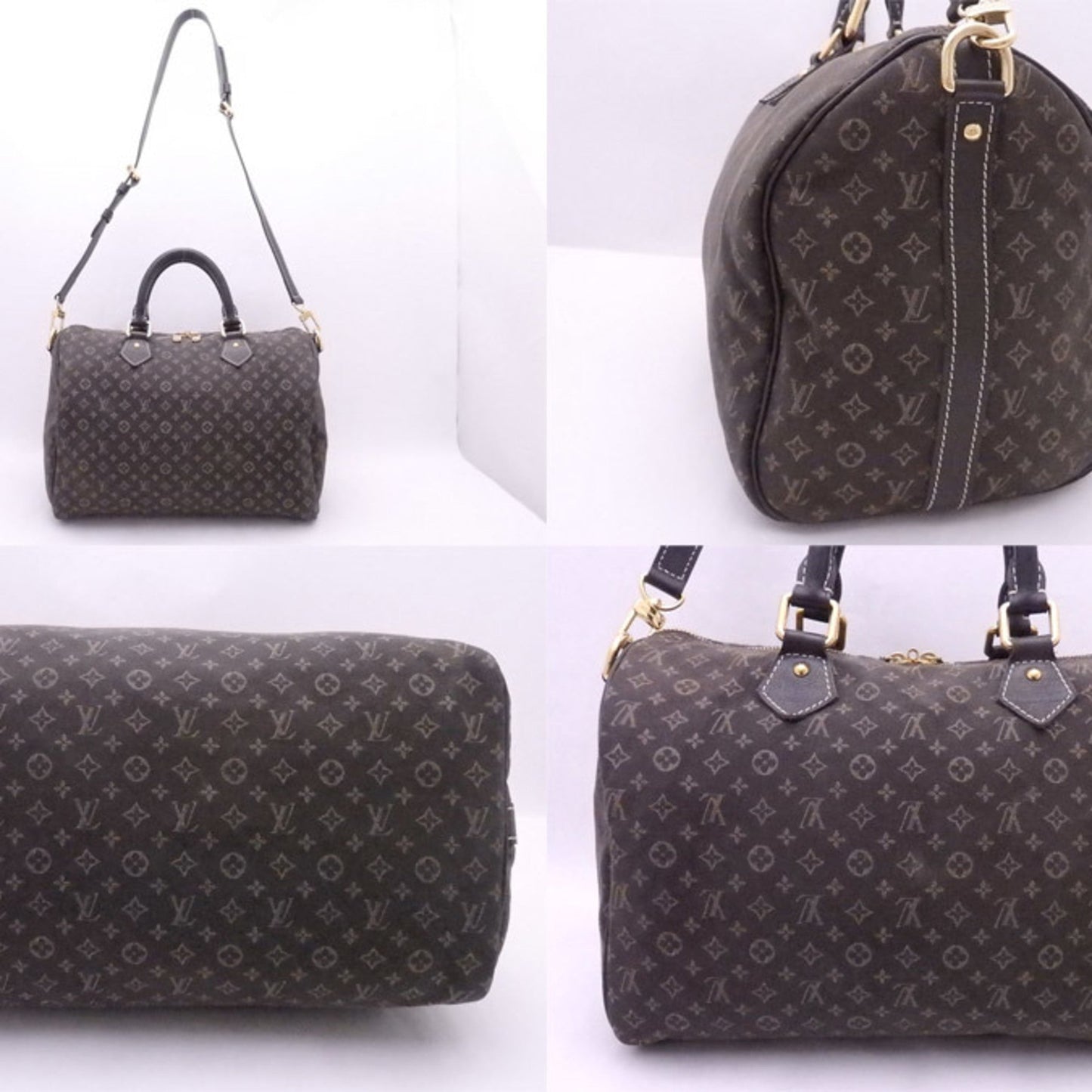 Louis Vuitton 2Way Bag Monogram Ideal Bandolier 30 Brown Canvas Leather Handbag Shoulder Women's Men's