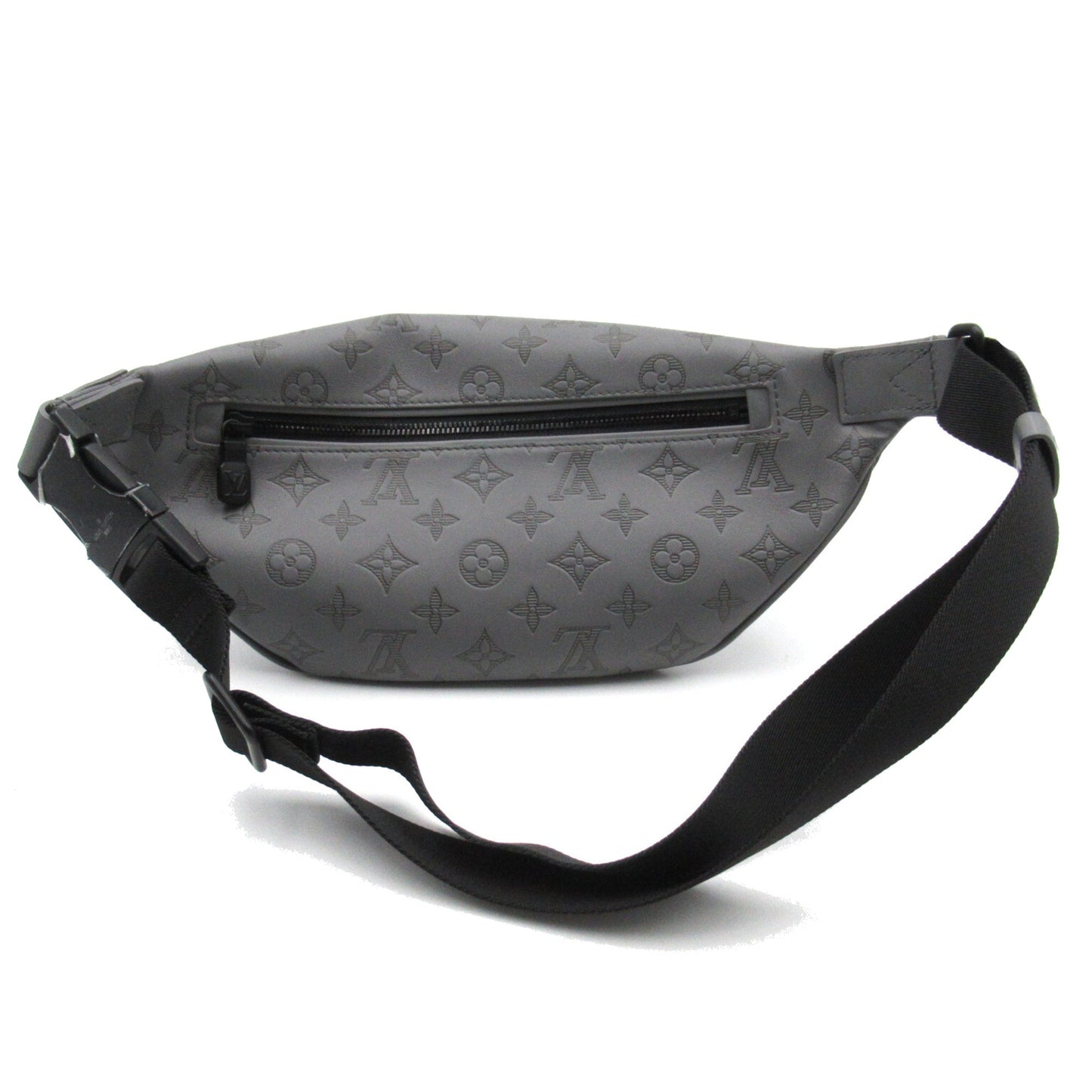 LOUIS VUITTON Discovery Bumbag PM Gray Monogram Shadow leather