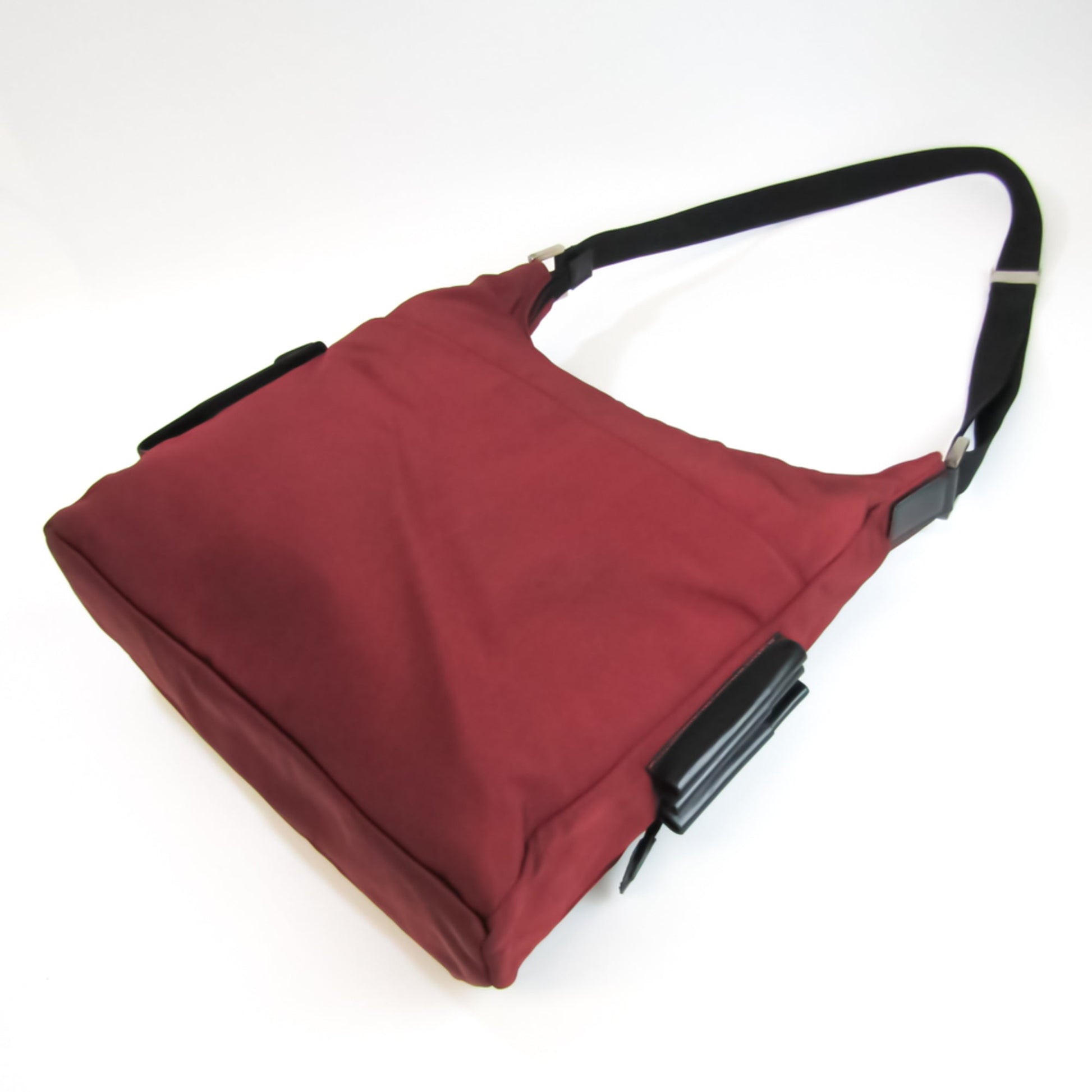 Gucci Lou Nylon Leather Canvas Shoulder Bag