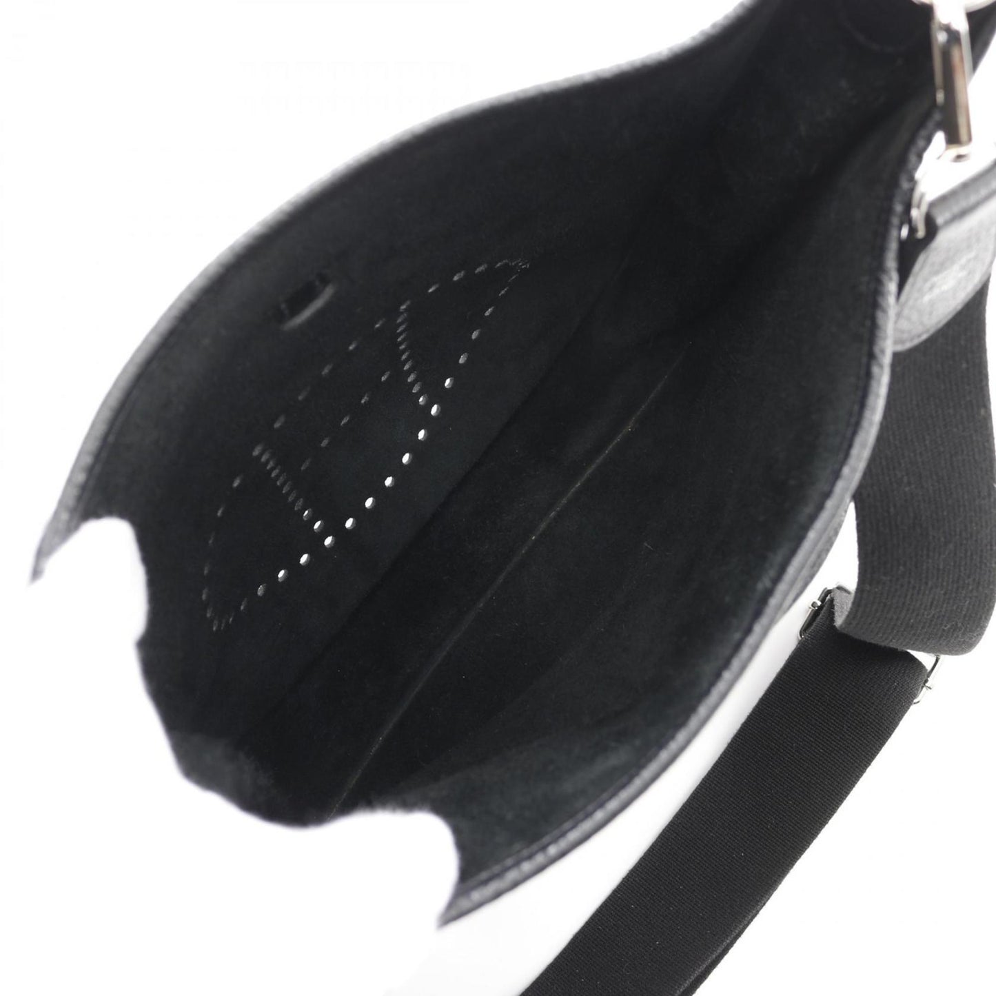 Hermes Evelyne Black Taurillon Clemence Leather Shoulder Bag ( )