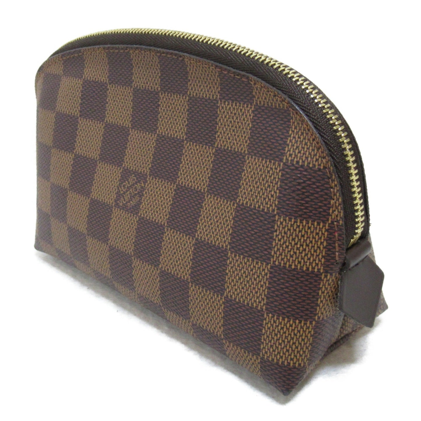 LOUIS VUITTON Pochette Cosmetics Pouch Brown Damier PVC coated canvas Clutch