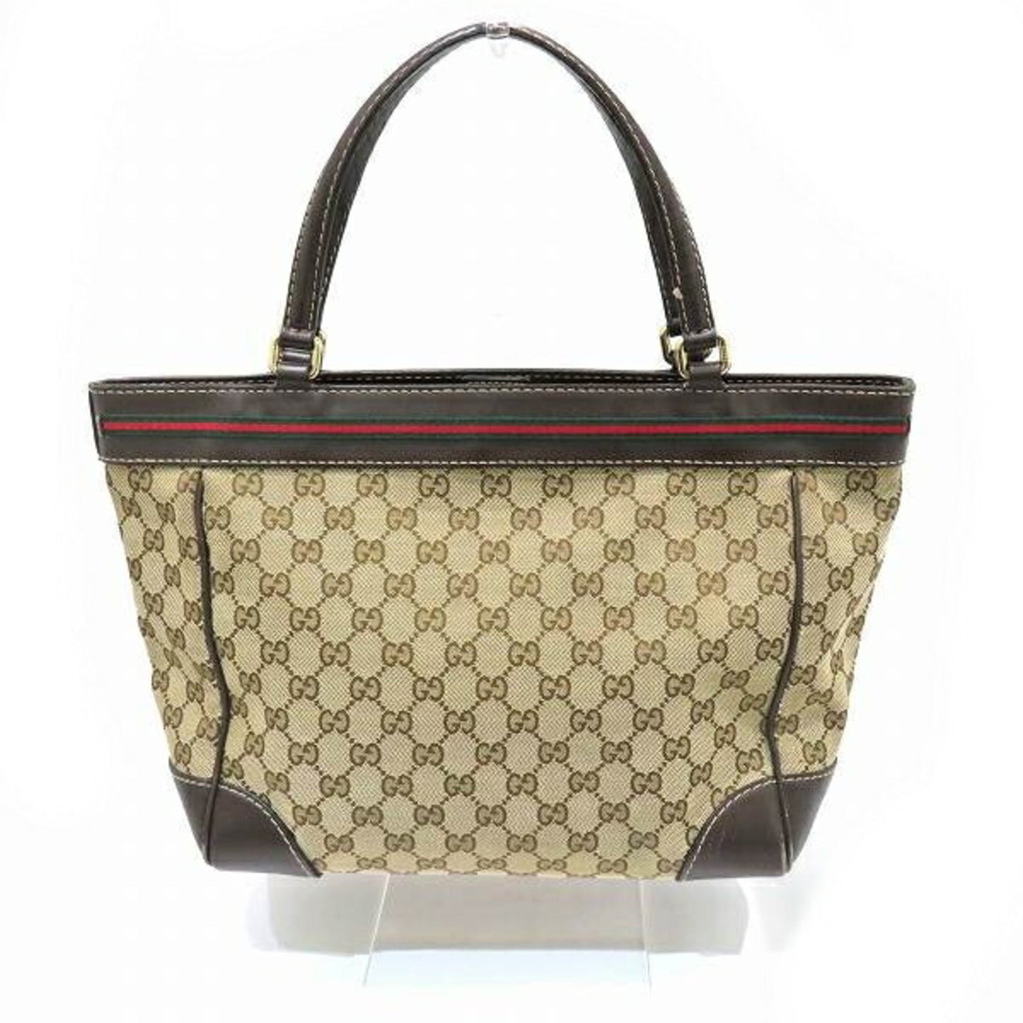 Gucci Leather Canvas Handbag