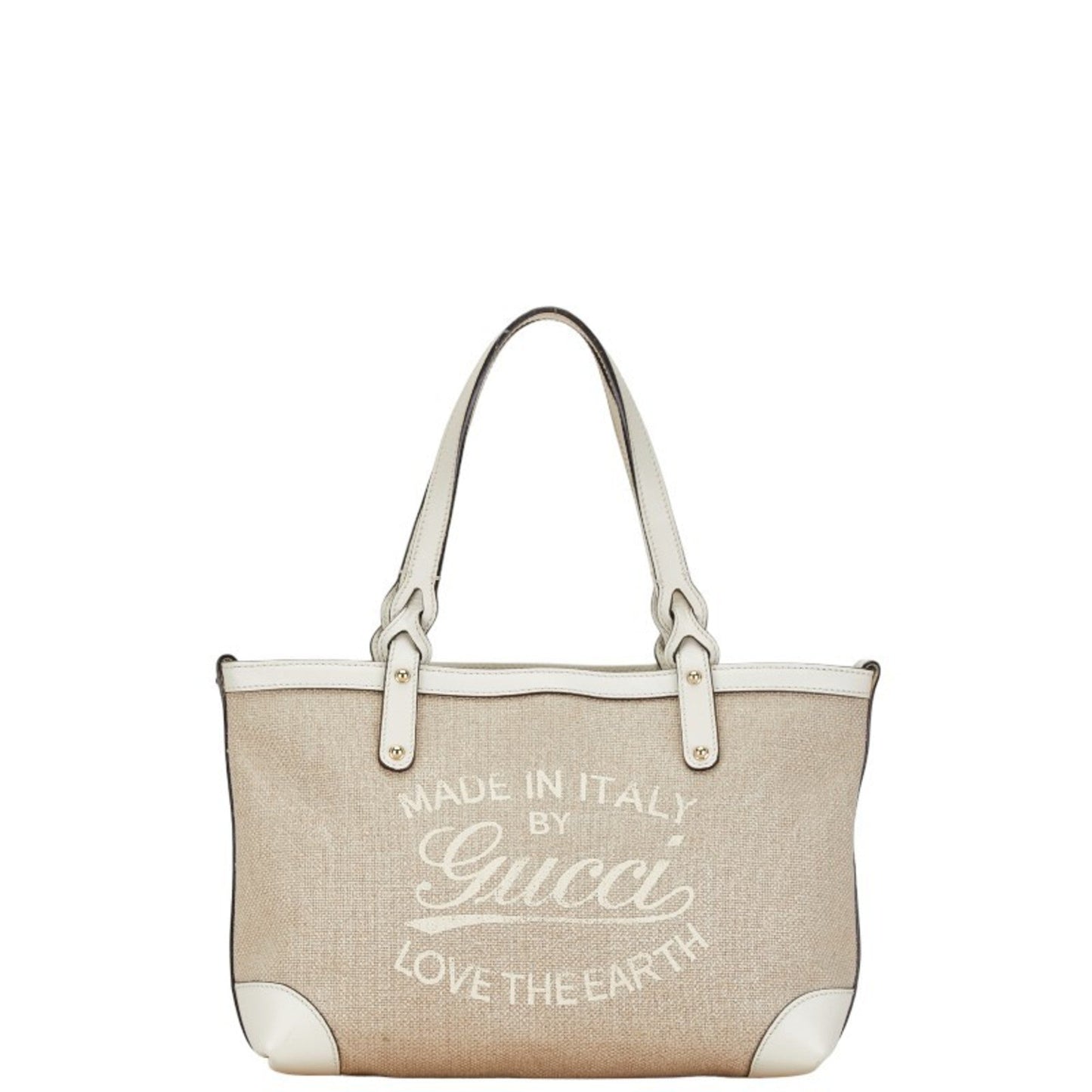 Gucci Leather Canvas Tote