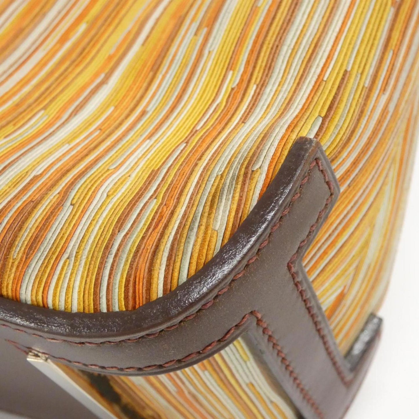 Hermes Havane Orange Box Calf Leather Handbag ( )