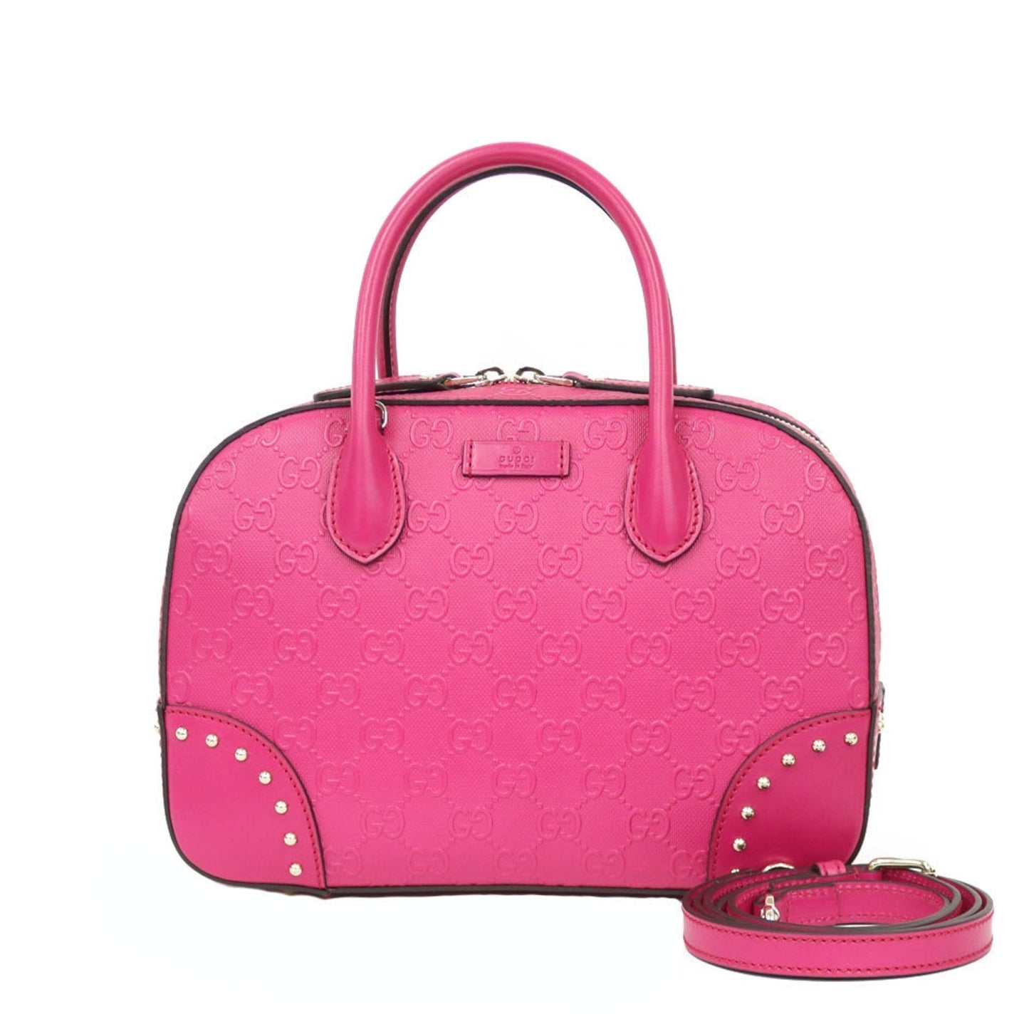 Gucci Pink Leather Shoulder Bag Style 4
