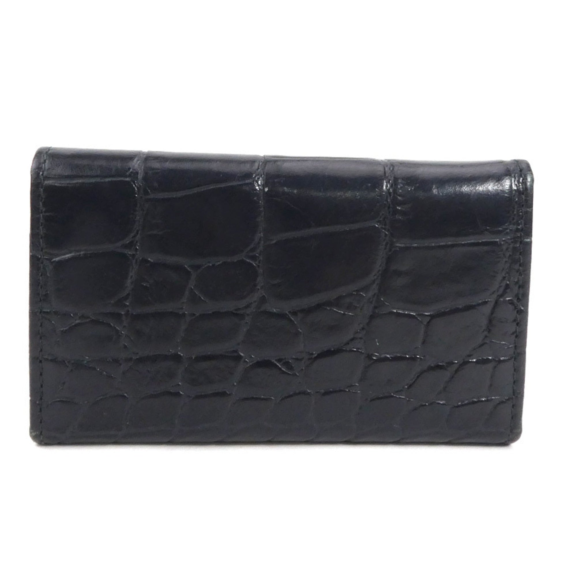 Prada key case embossed leather black unisex Luxury Handbag