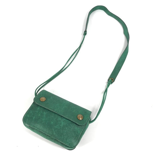 Hermes Green Leather Pochette Shoulder Bag ( )