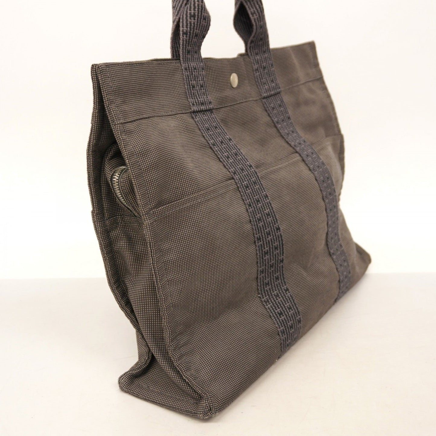 Hermes Gray Canvas Tote Bag ( )