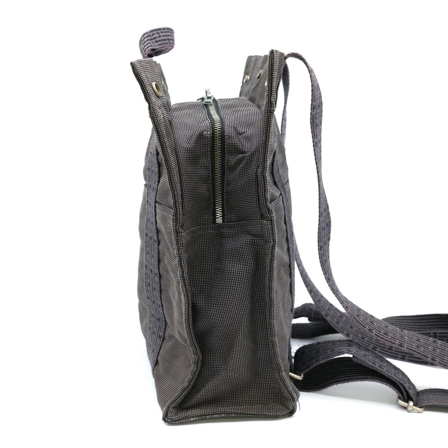 Hermes Gray Nylon Canvas Backpack ( )