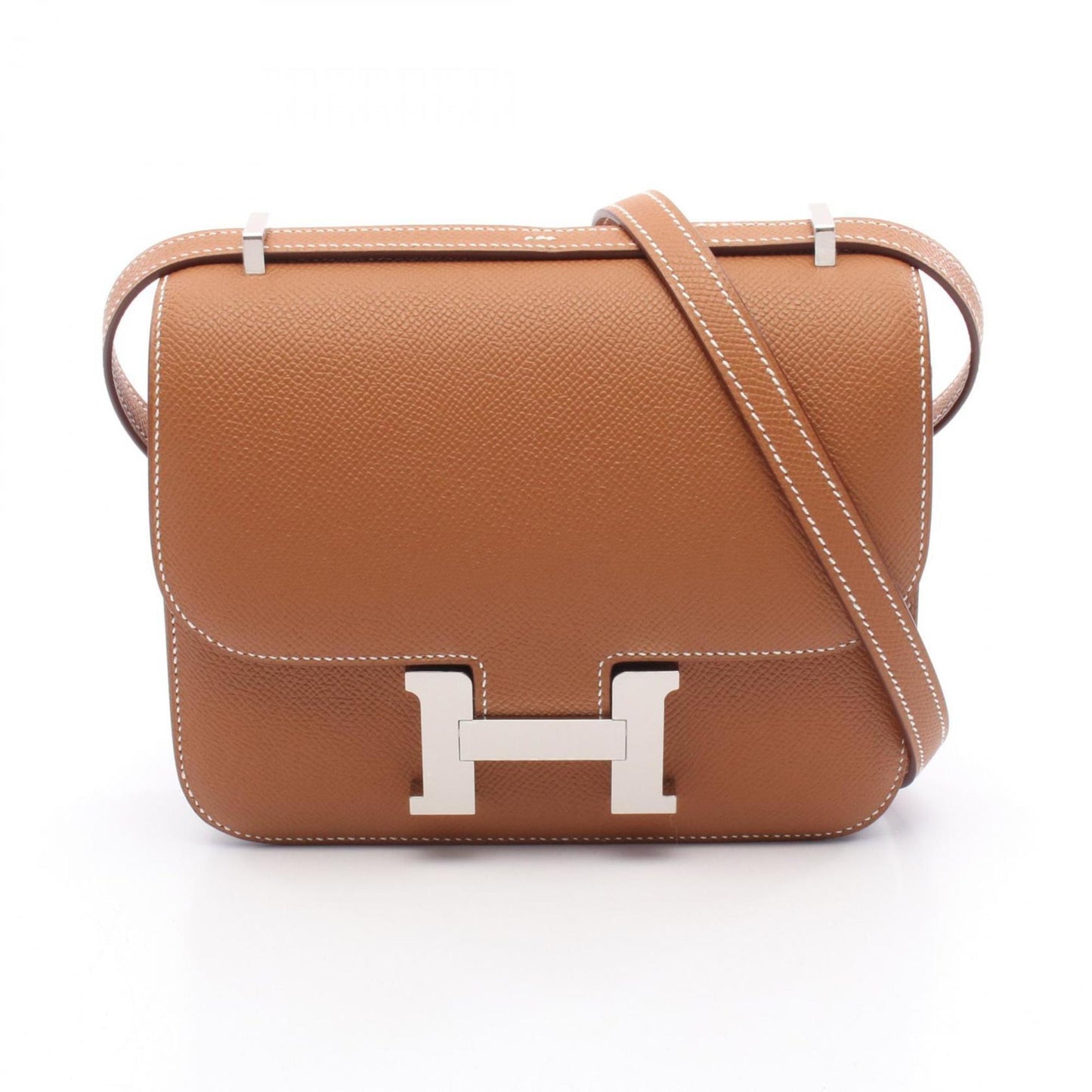 Hermes Brown Epsom Leather Leather Shoulder Bag ( )