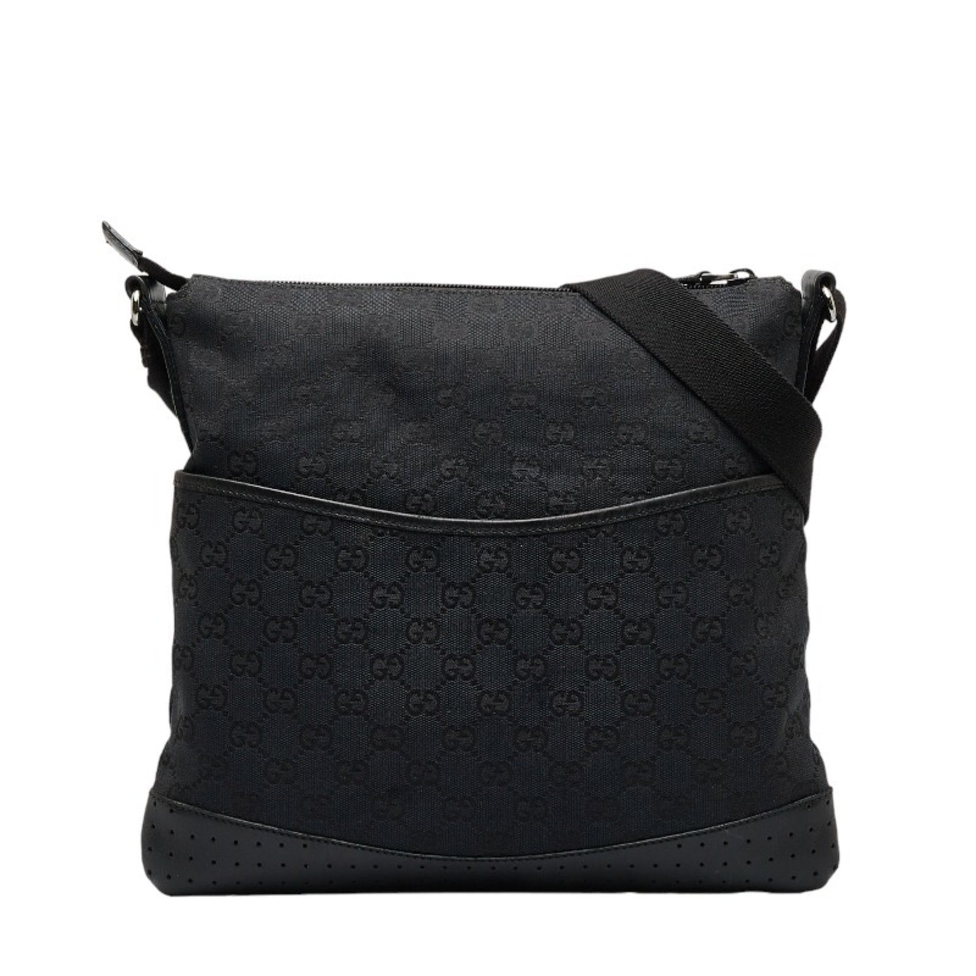 Gucci Leather Canvas Shoulder Bag