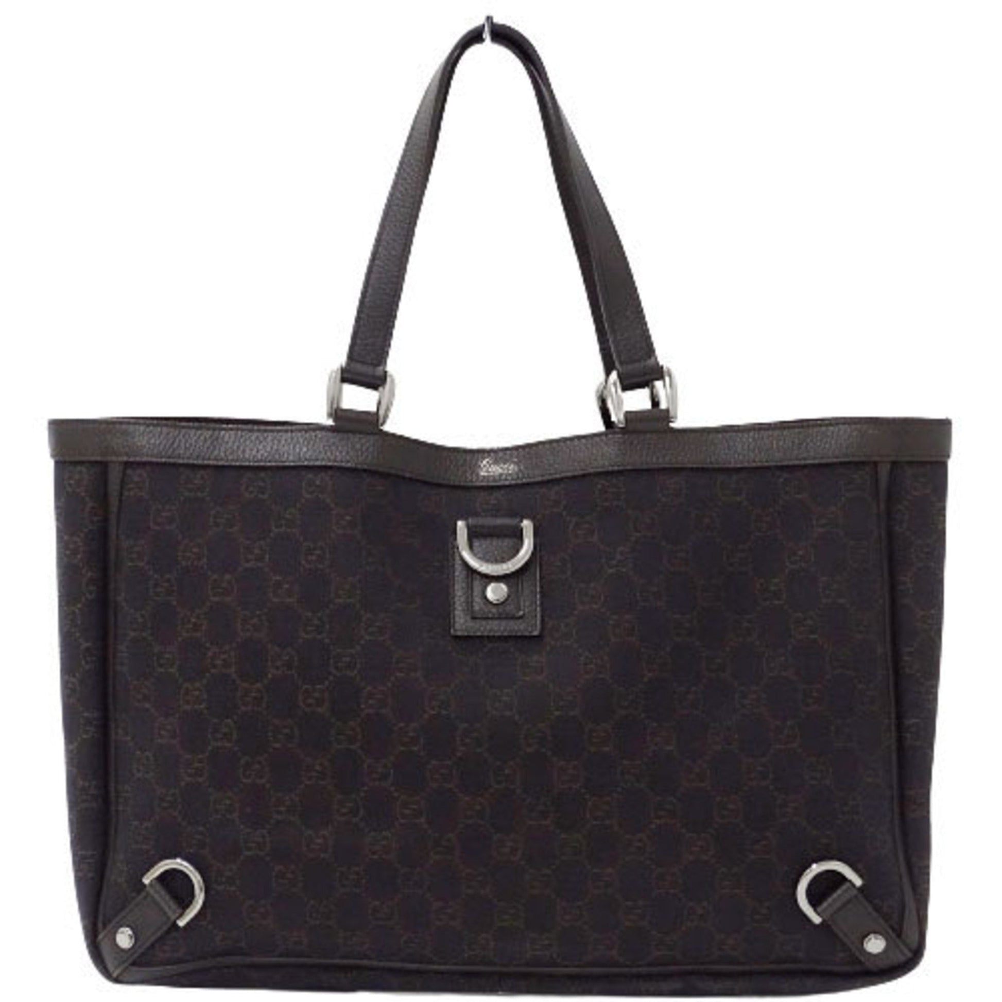 Gucci Lou Leather Canvas Tote