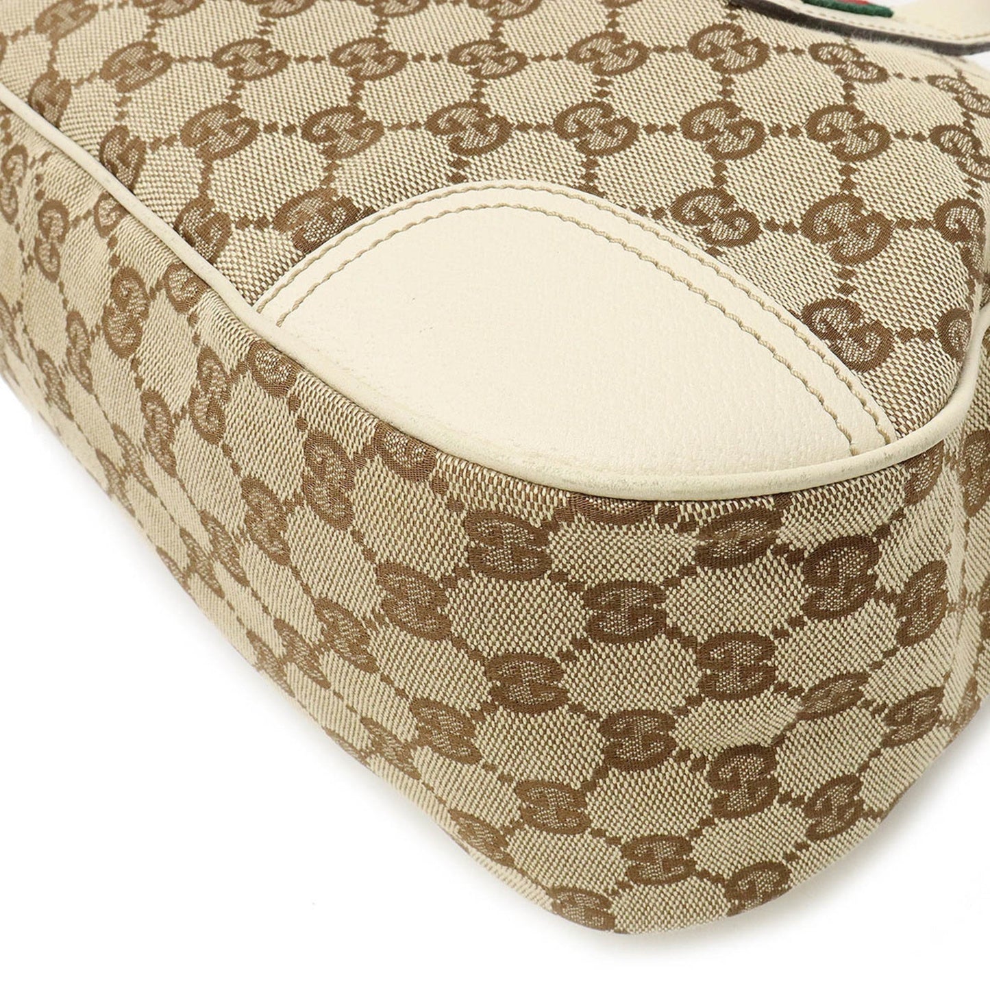 Gucci Leather Canvas Shoulder Bag