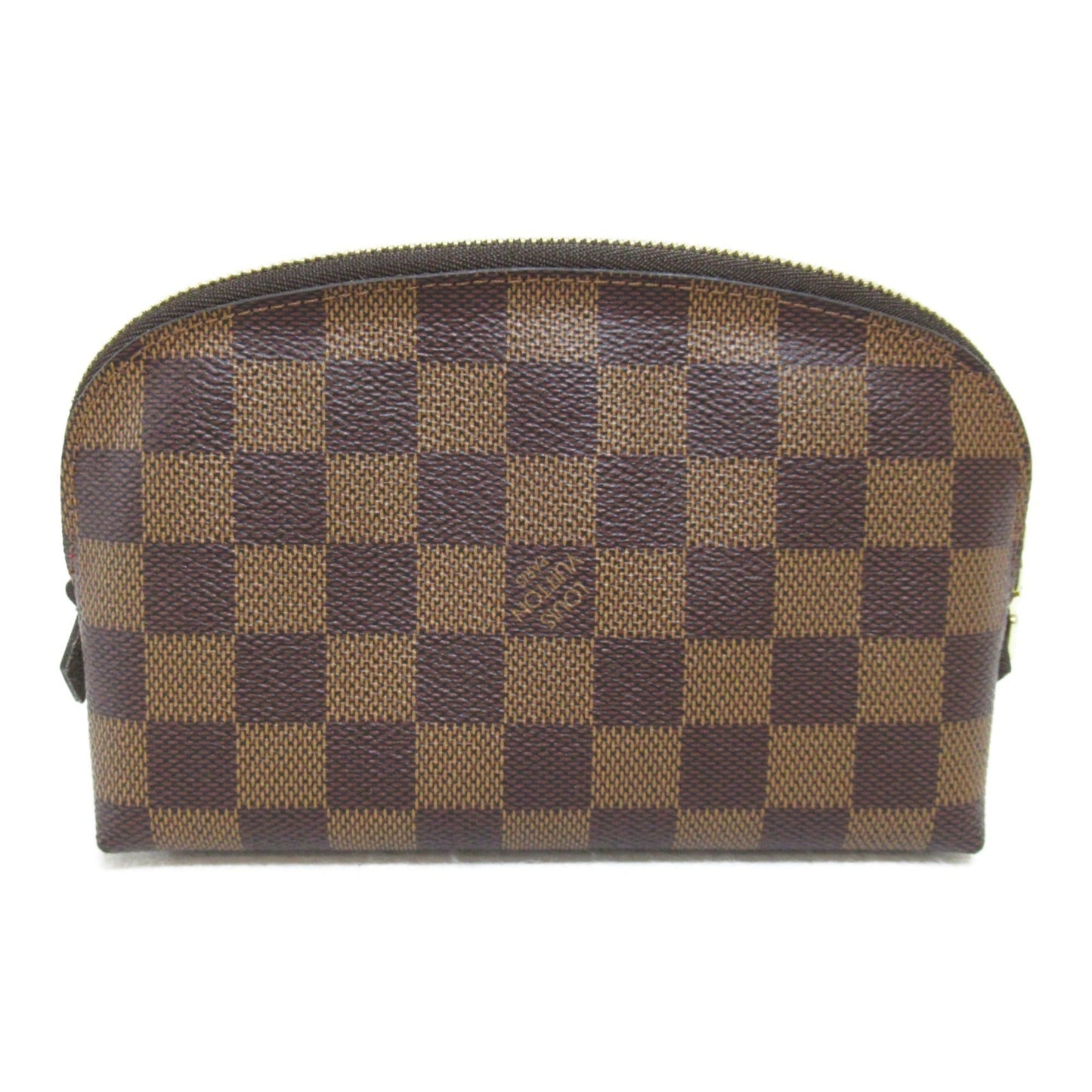 LOUIS VUITTON Pochette Cosmetics Pouch Brown Damier PVC coated canvas Clutch
