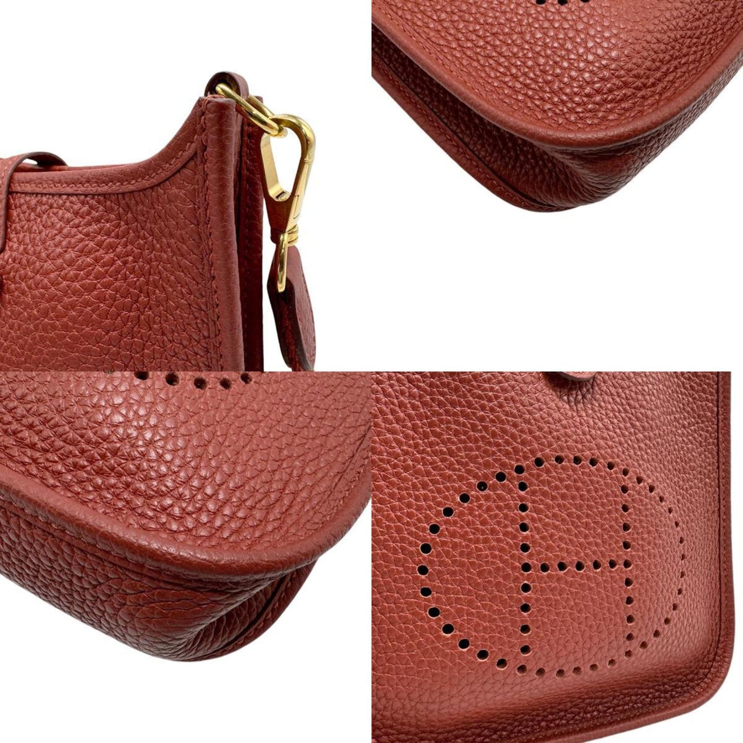 Hermes Gold Taurillon Clemence Leather Shoulder Bag ( )