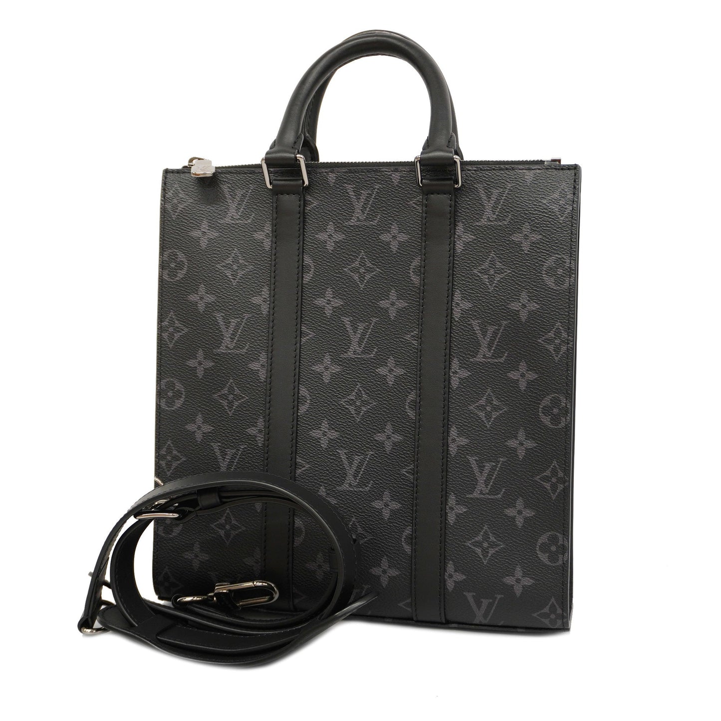 Louis VuittonAuth Monogram Eclipse 2WAY Bag Sack Plastic Cloth