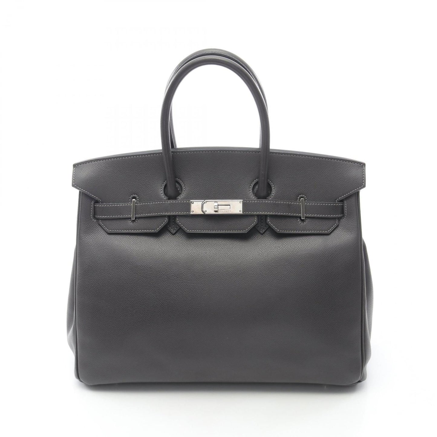 Hermes Graphite Gray Courchevel Leather Leather Handbag ( )