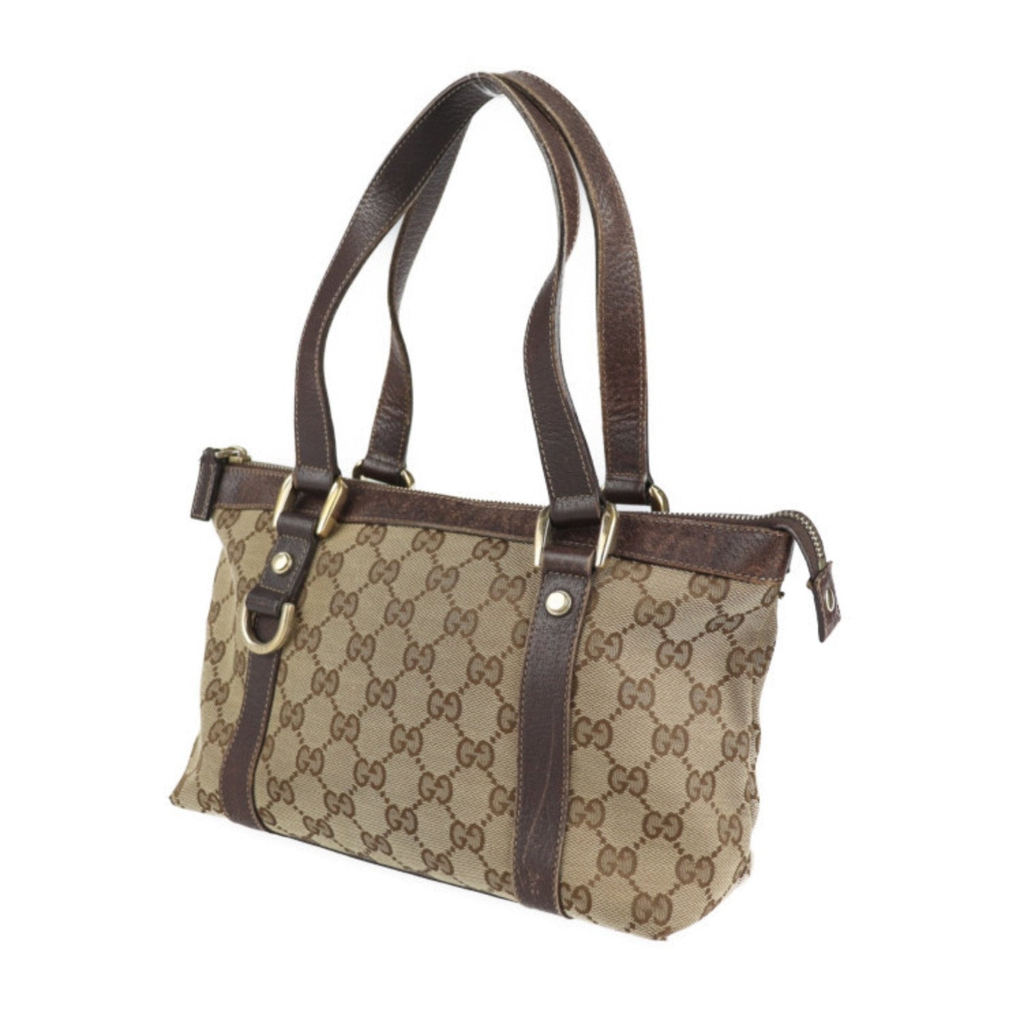 Gucci Lou Leather Canvas Tote