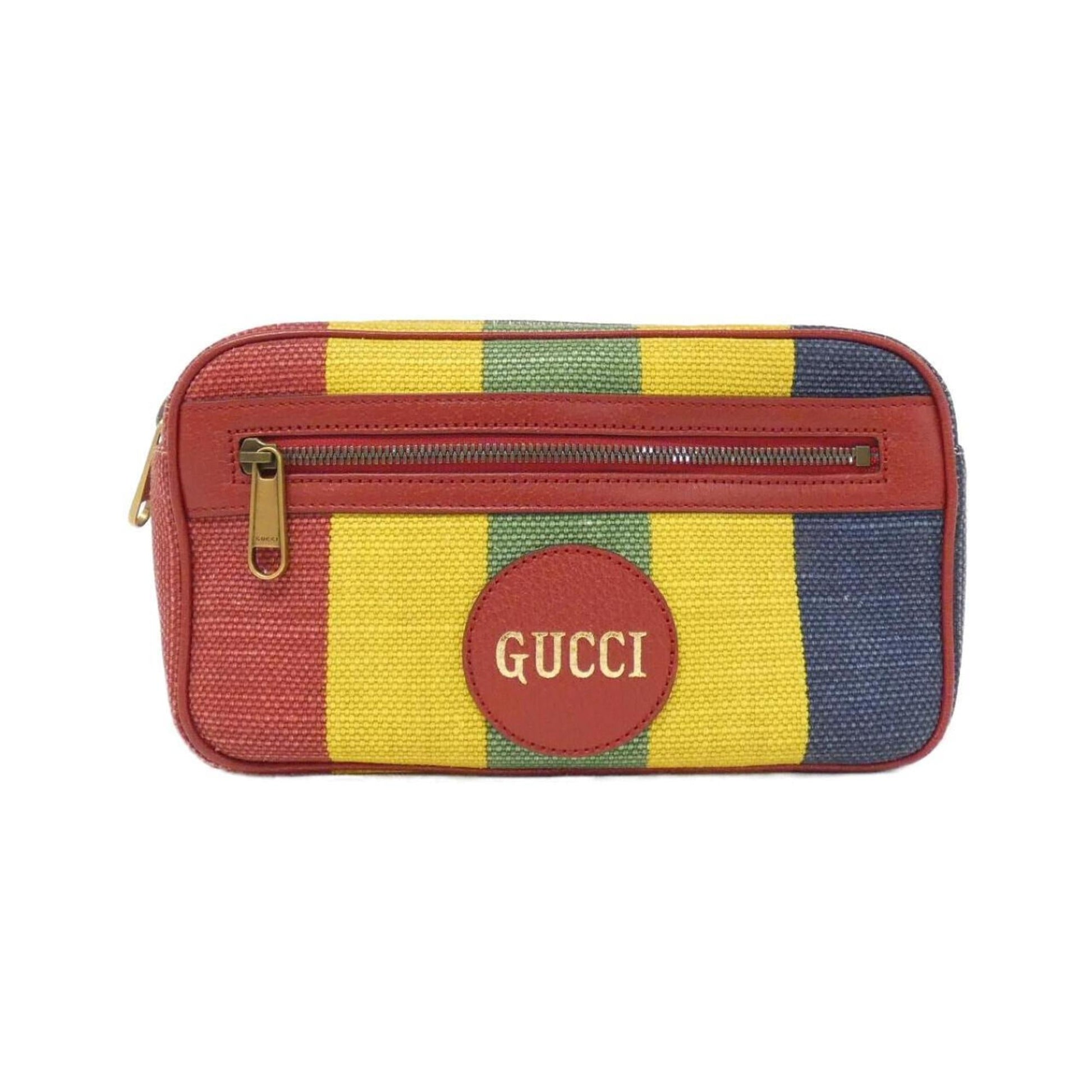 Gucci Leather Canvas Handbag
