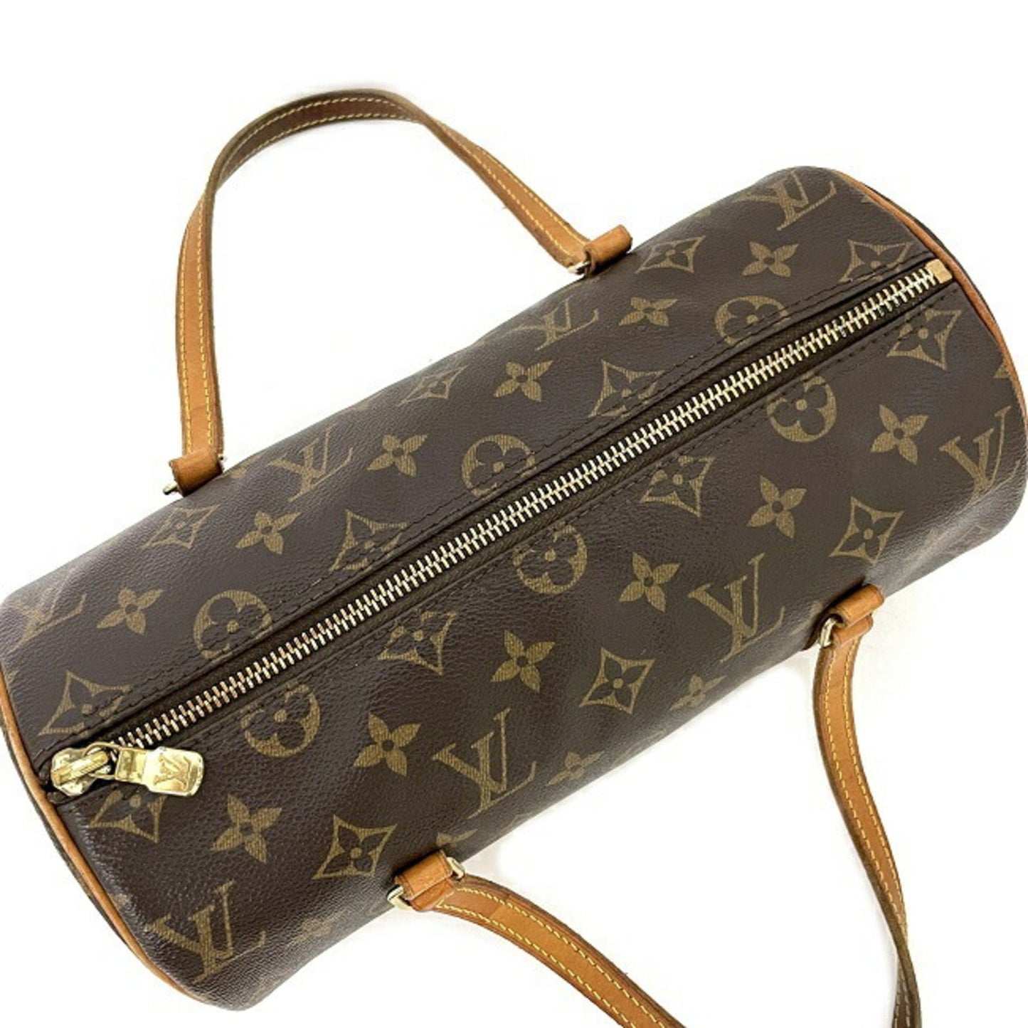 Louis Vuitton Boston Bag Papillon 26 Brown Monogram Canvas Leather LOUIS VUITTON Handbag Women's Nume