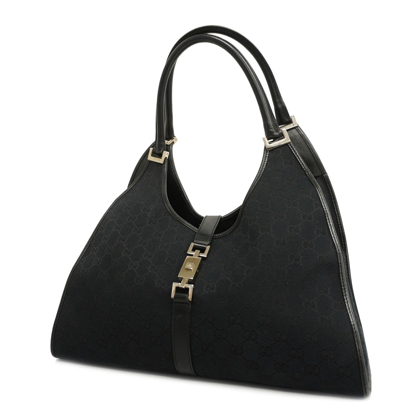 Gucci Leather Canvas Handbag