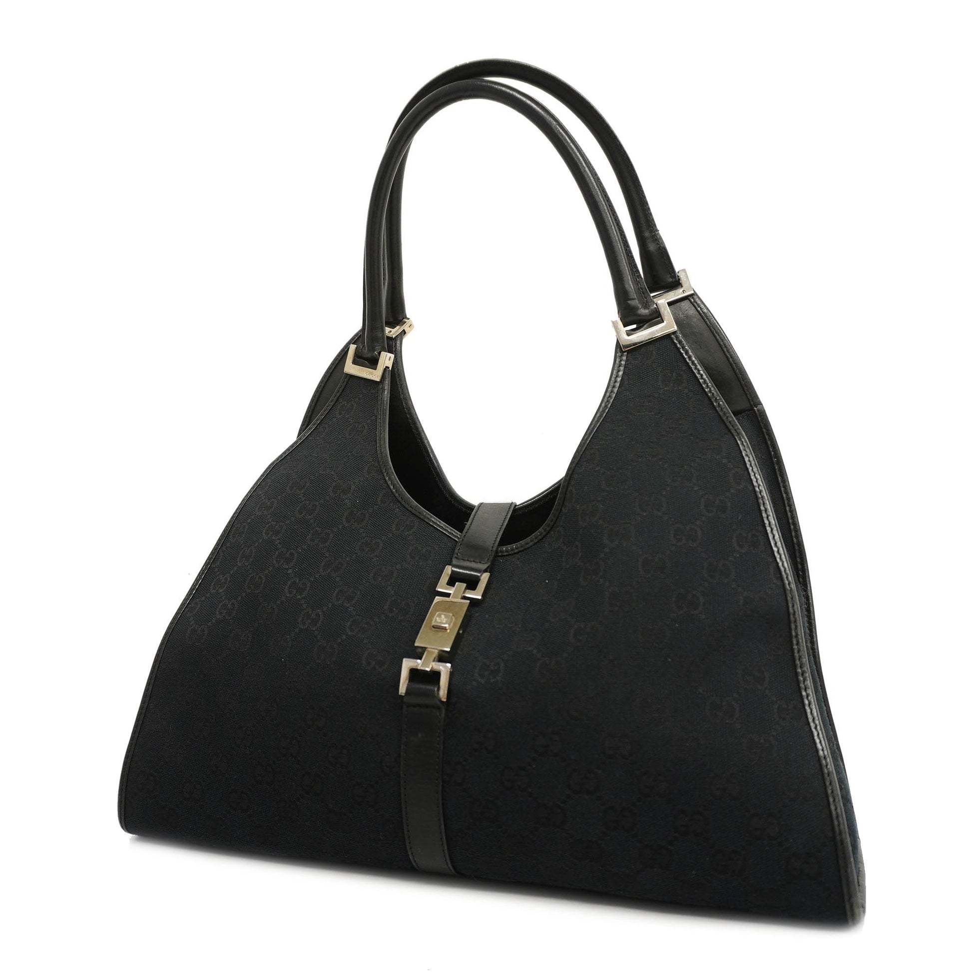 Gucci Leather Canvas Handbag