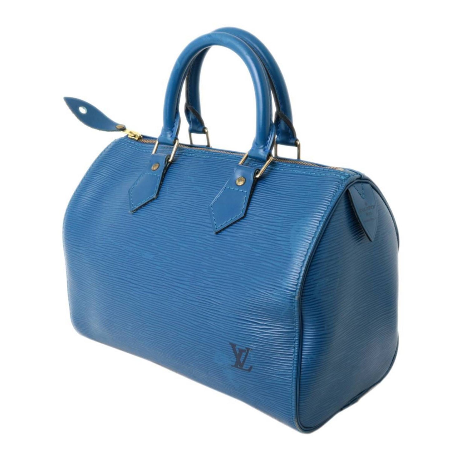 Louis Vuitton Mini Boston Bag Handbag Epi Toledo Blue