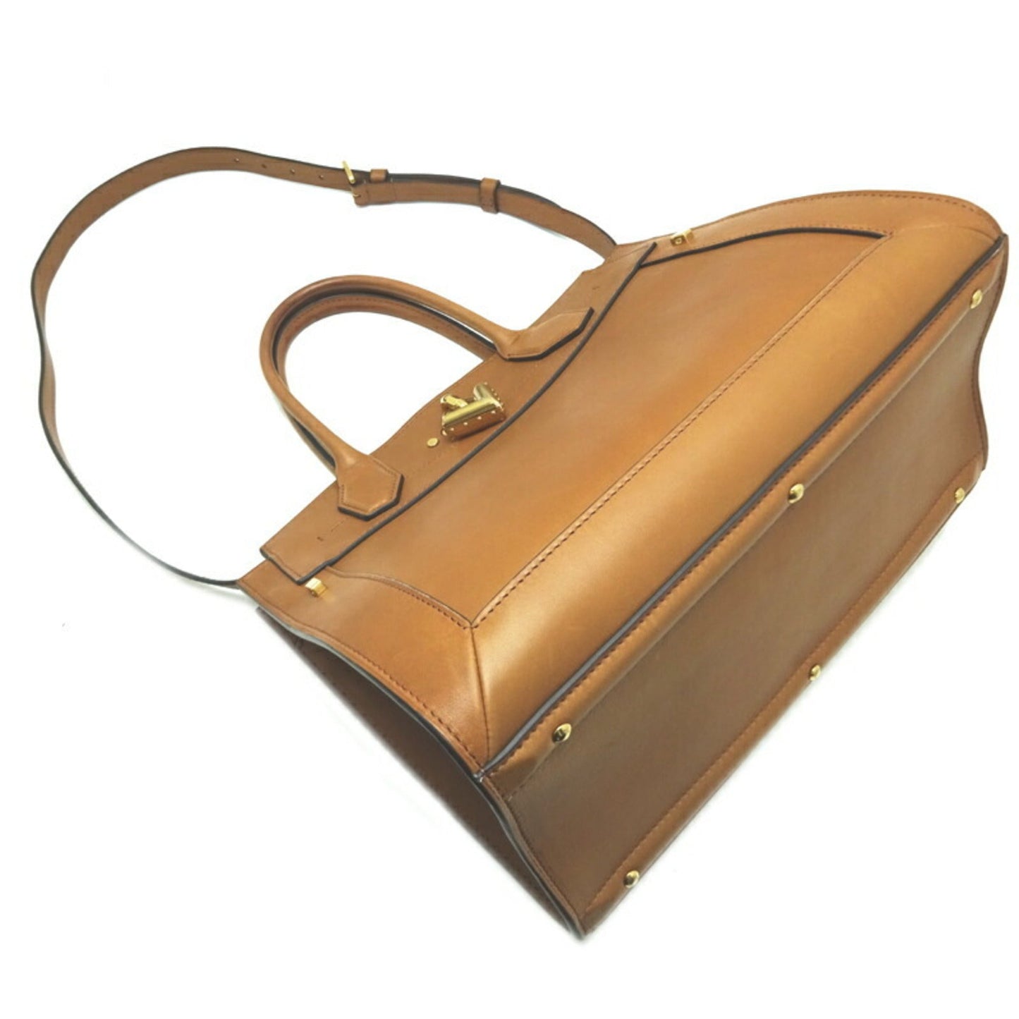 LOUIS VUITTON Steamer MM Women's HandBag Calf Camel [Brown]
