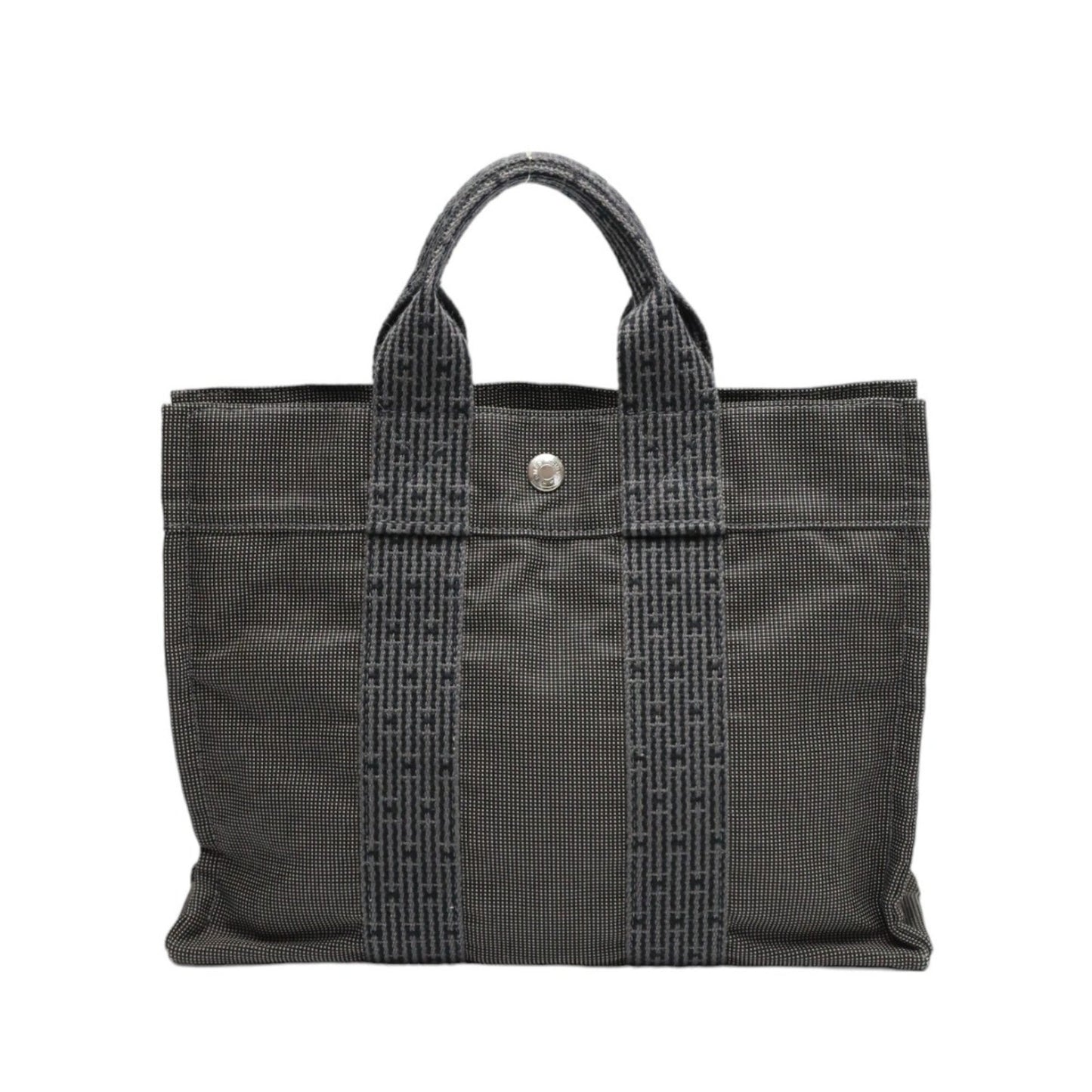 Hermes Gray Canvas Handbag ( )