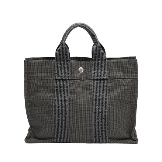 Hermes Gray Canvas Handbag ( )