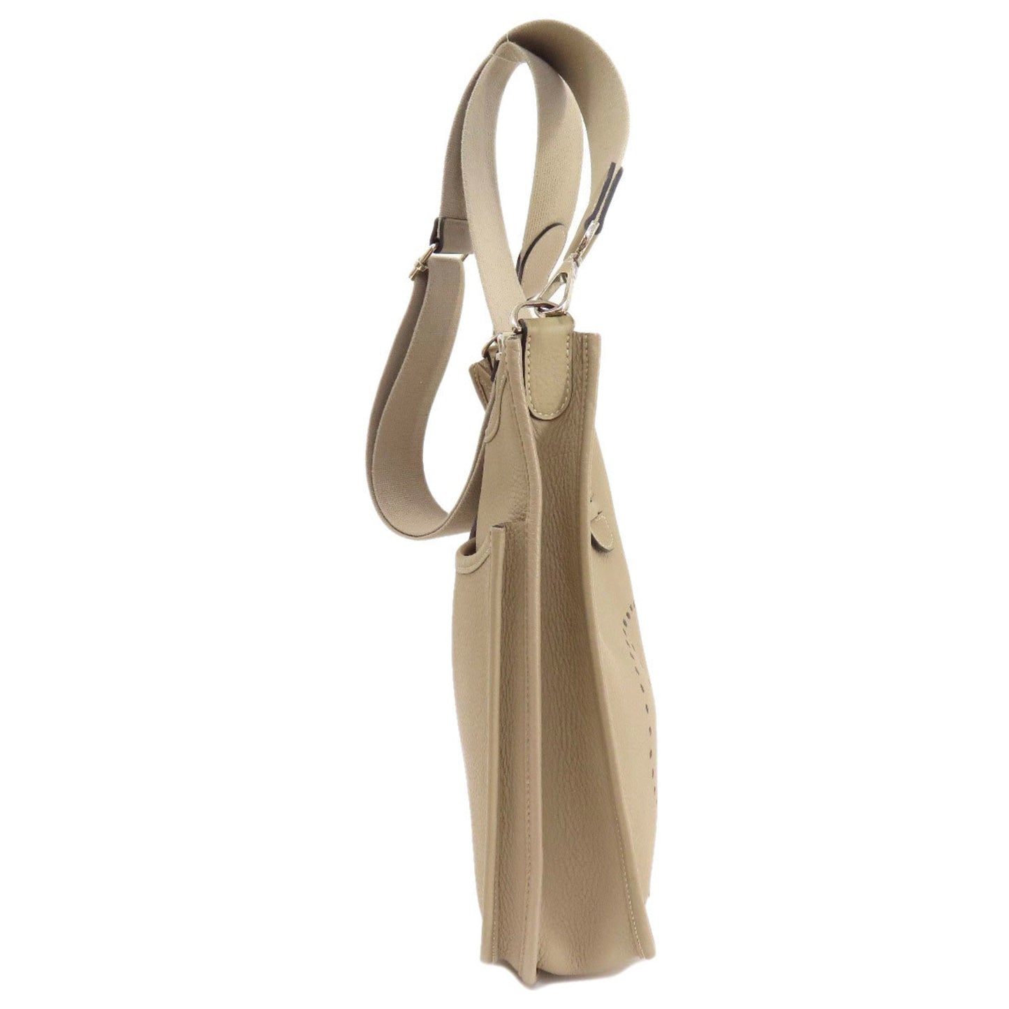 Hermes Gris Tourterelle Leather Shoulder Bag ( )