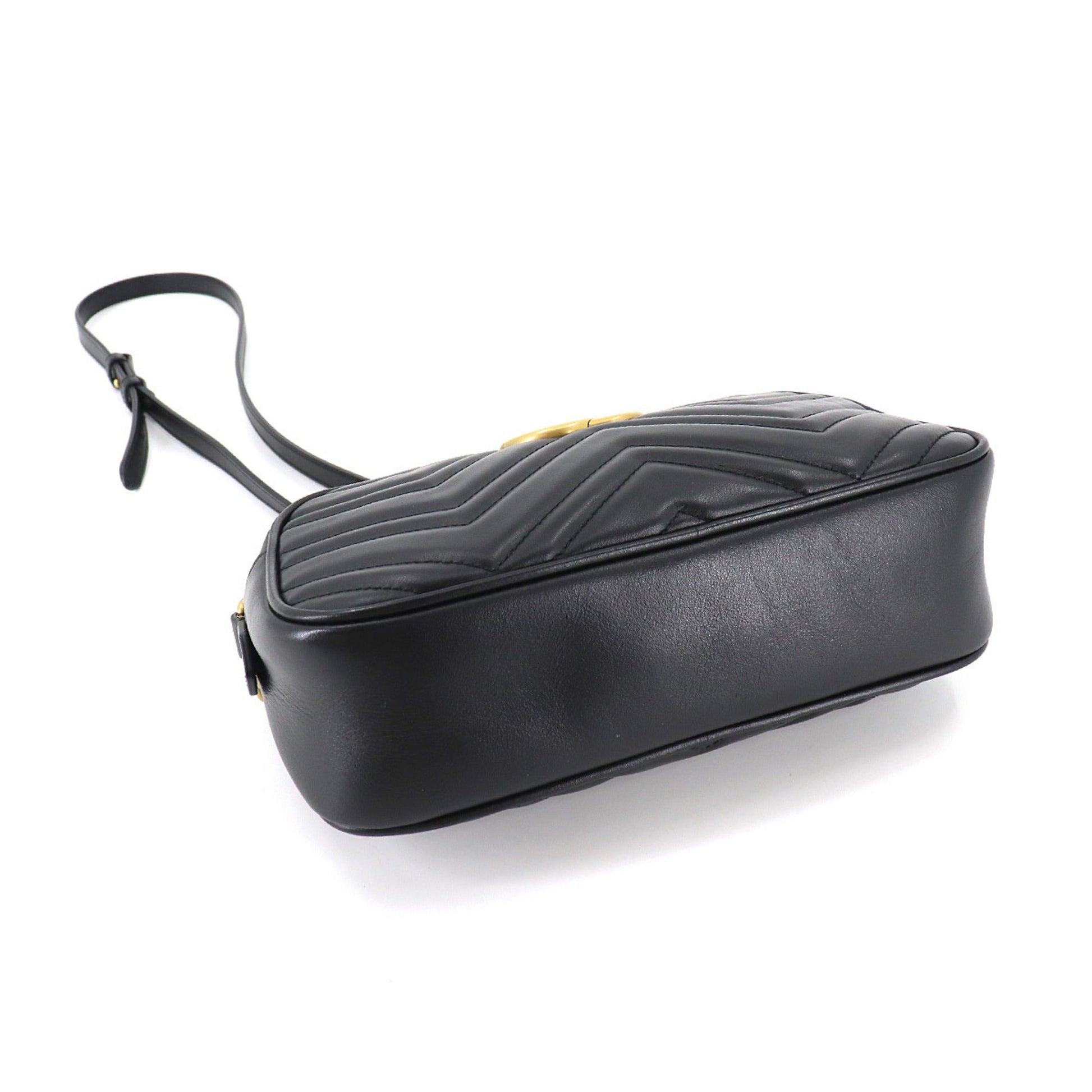 Gucci GG Marmont Black Leather Quilted Shoulder Bag Style 2