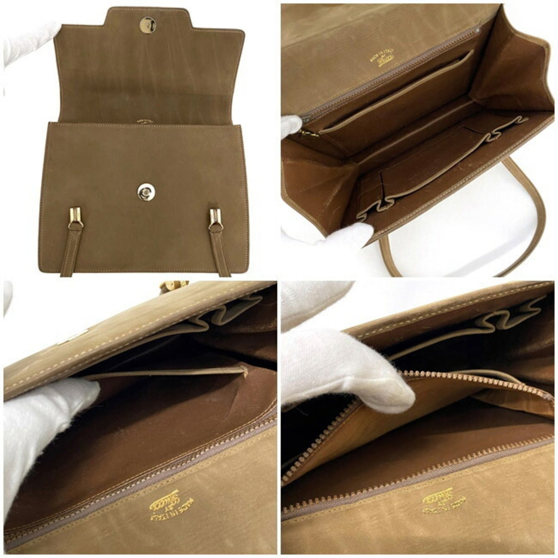 Gucci Beige Suede Clutch