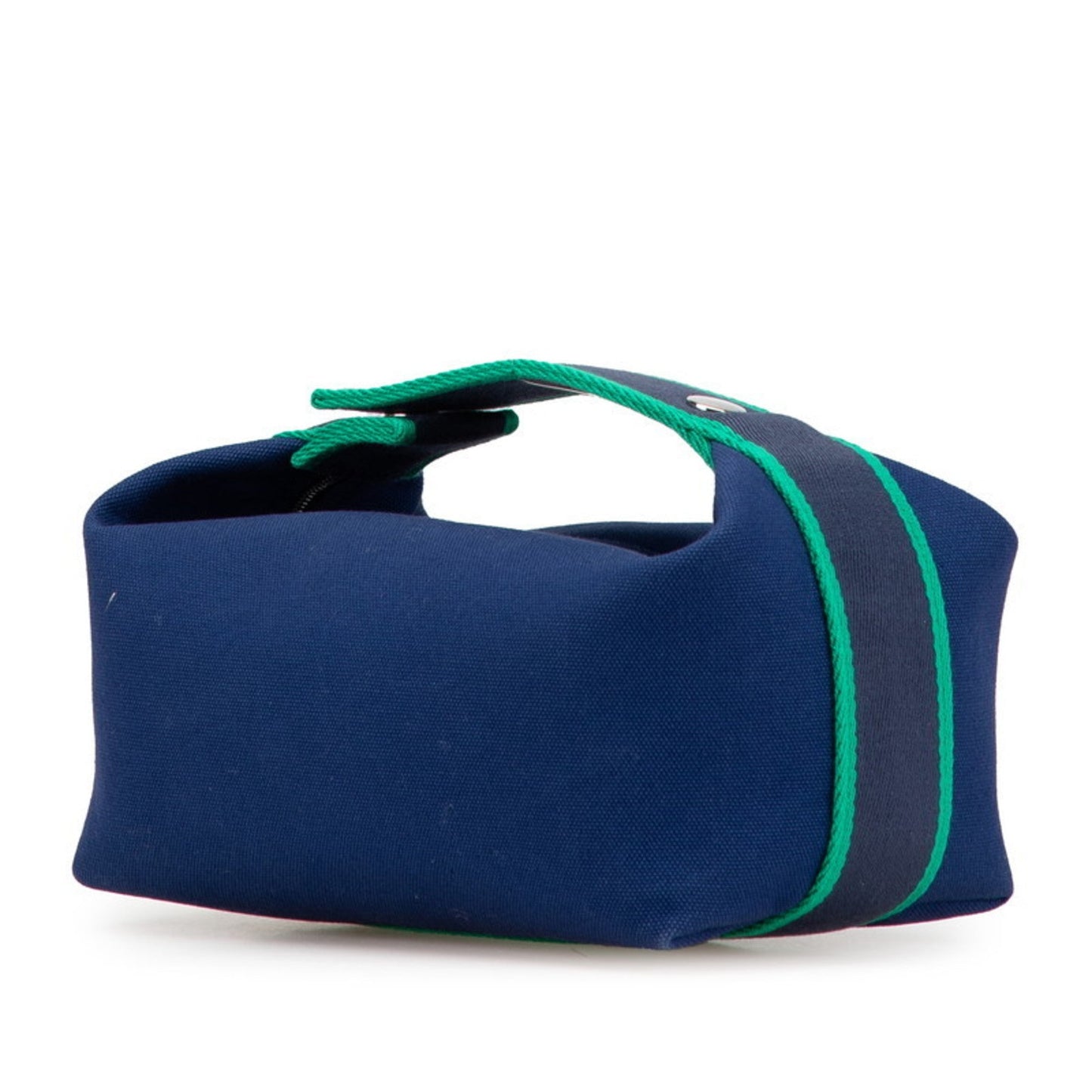 Hermes Green Navy Cotton Handbag Pouch ( )