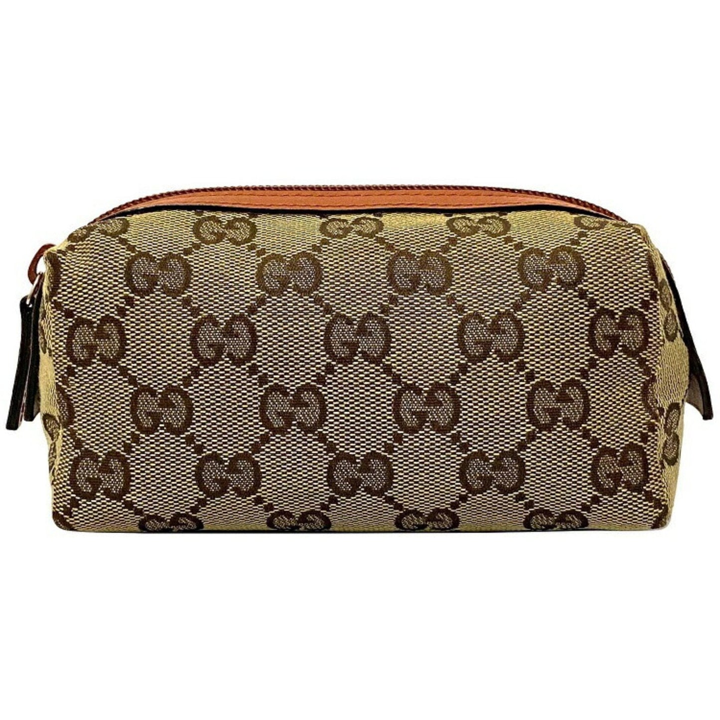 Gucci Beige Leather Canvas Clutch Style 2