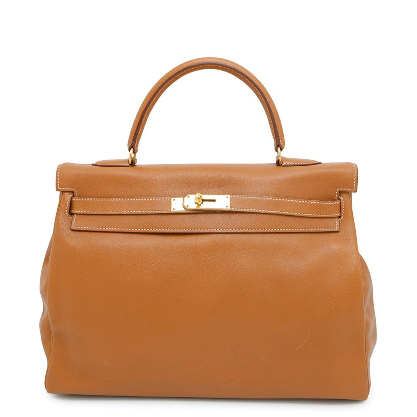 Hermes Gold Swift Leather Handbag ( )
