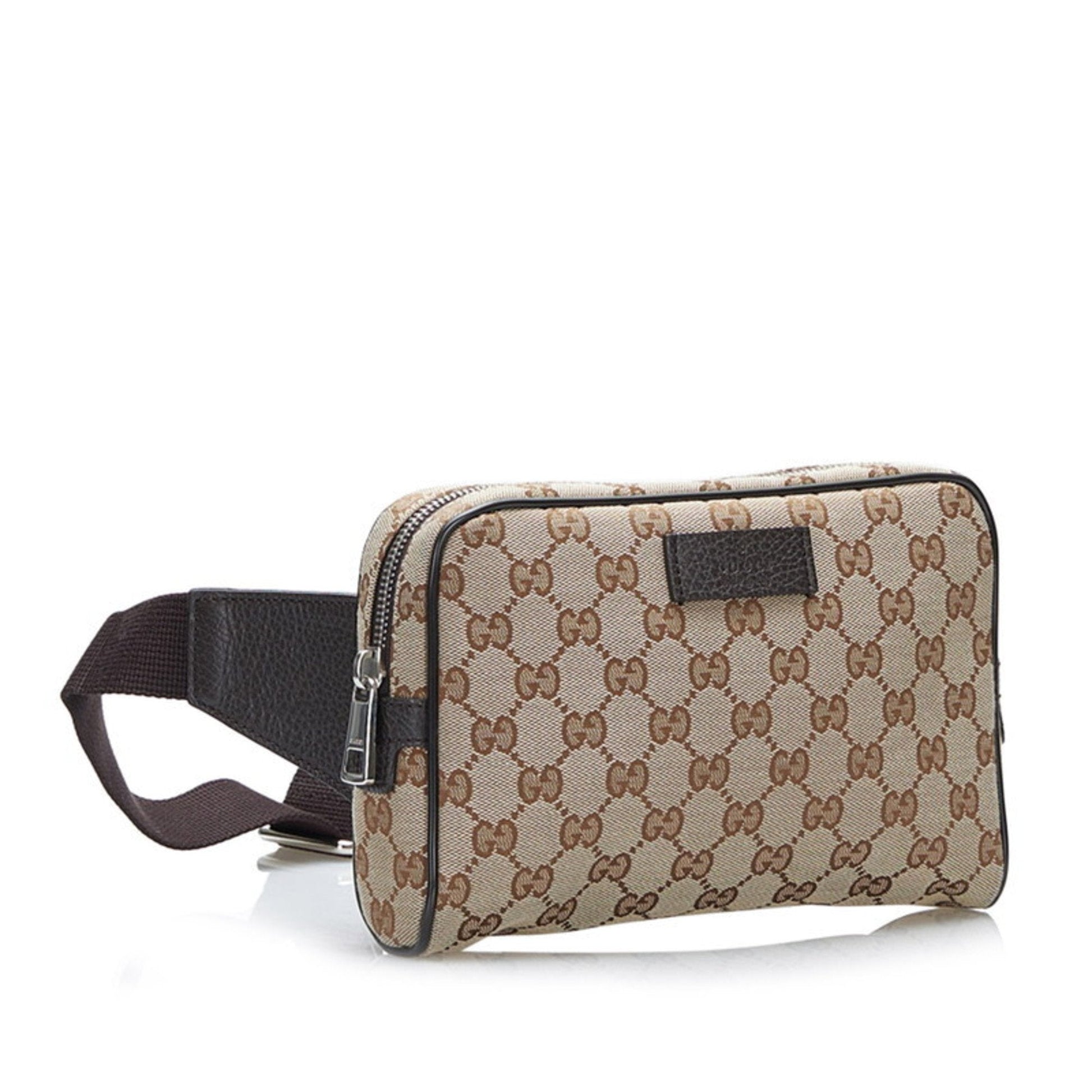 Gucci Lou Leather Canvas Handbag