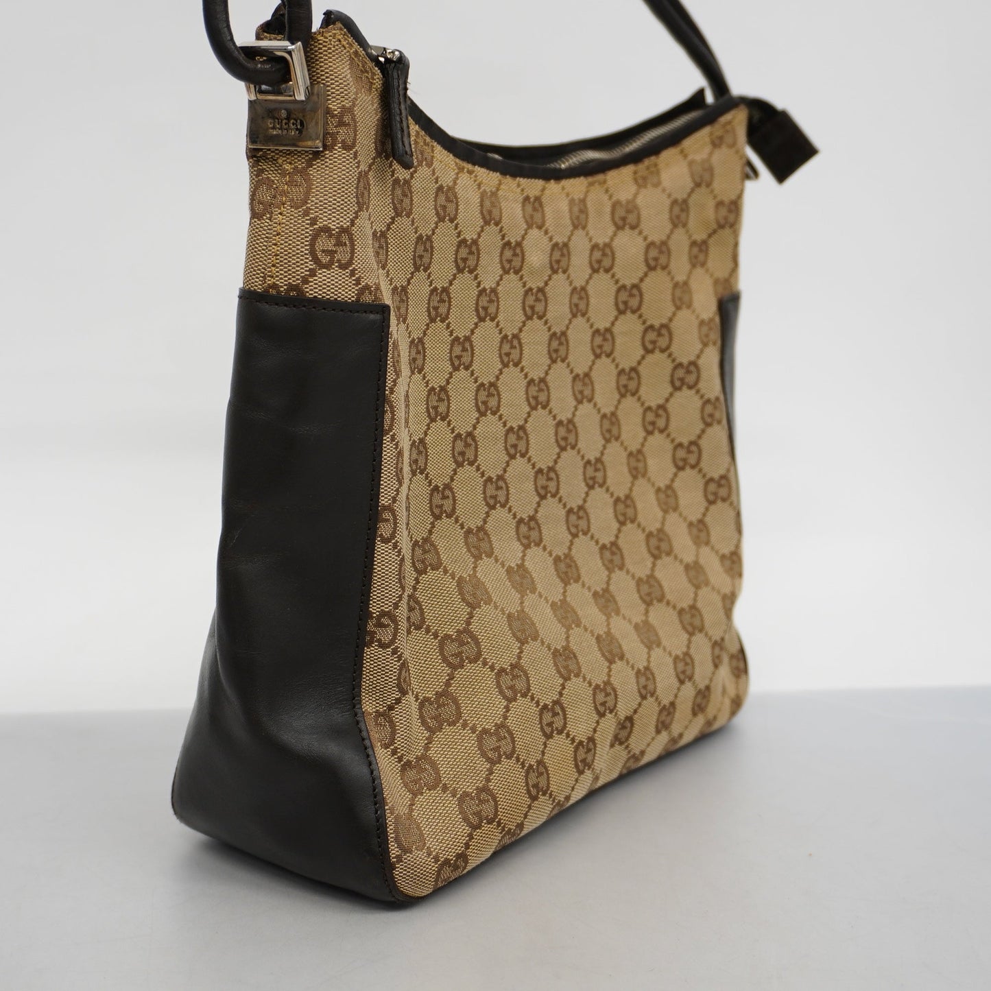 Gucci Leather Canvas Shoulder Bag
