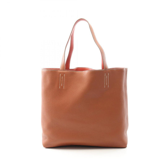 Hermes Bordeaux Brown Taurillon Clemence Leather Tote Bag ( )