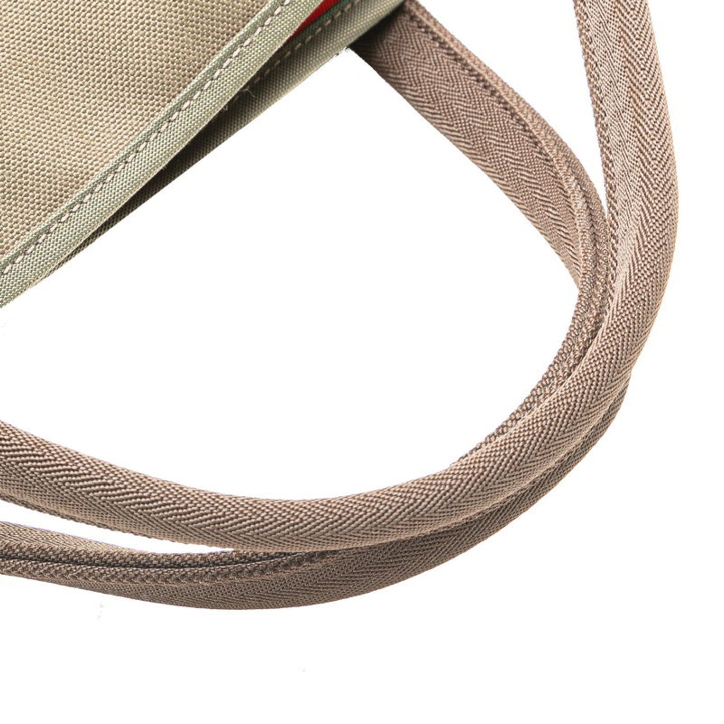 Hermes Green Khaki Canvas Shoulder Bag Tote Bag ( )