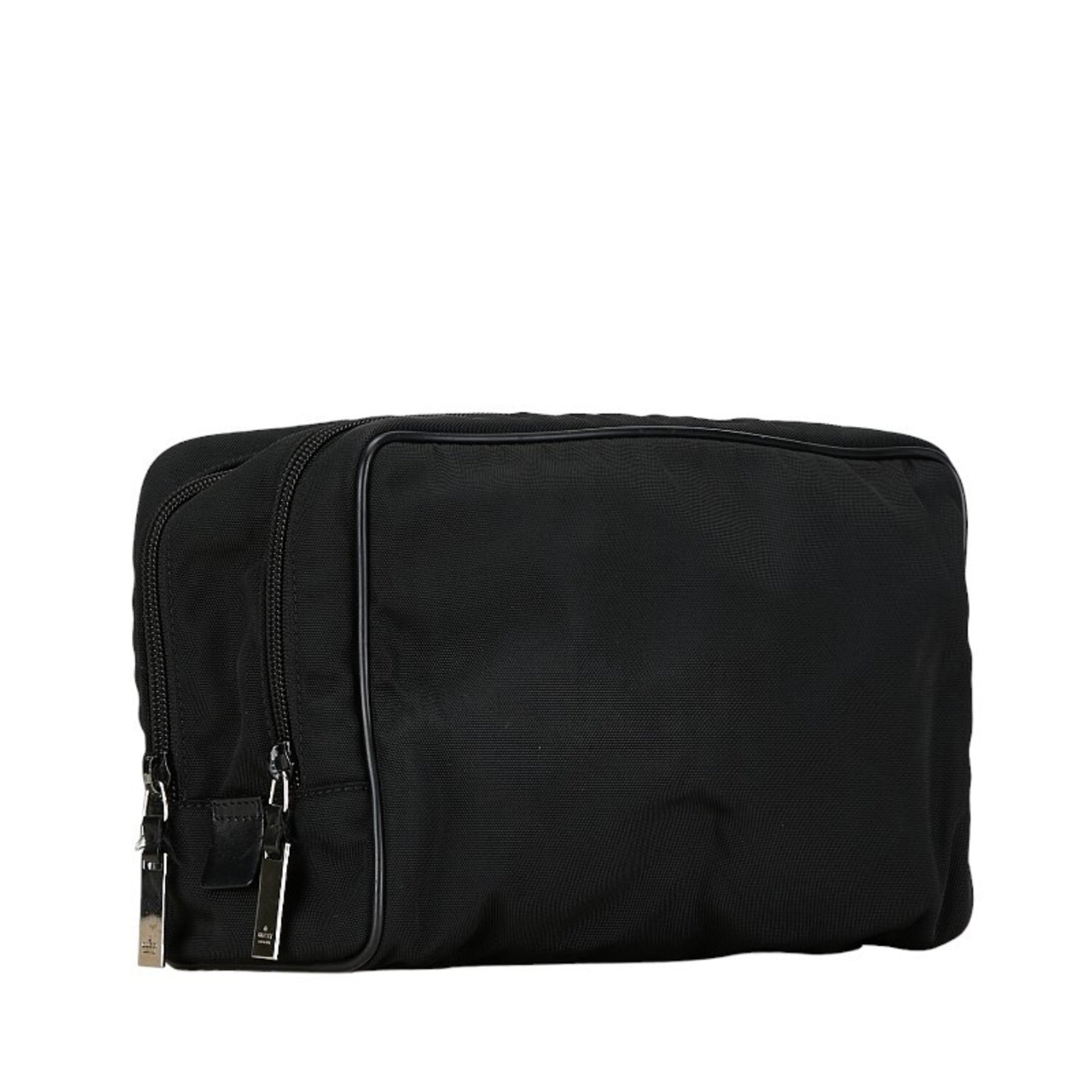 Gucci Nylon Leather Clutch